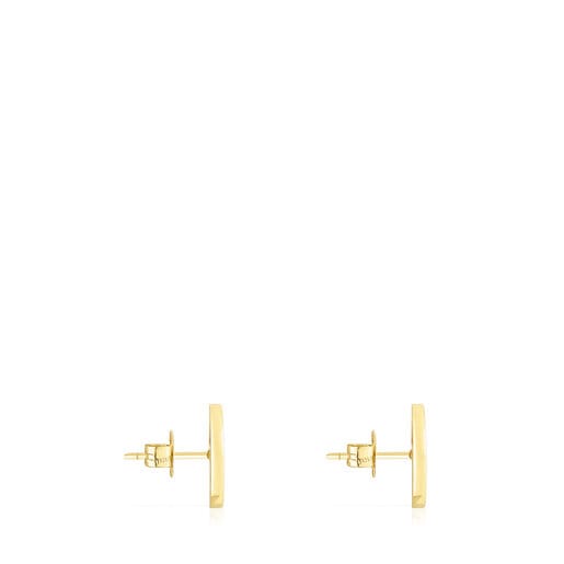 Tous Perfume Gold Oursin Earrings diamonds 0.02ct with
