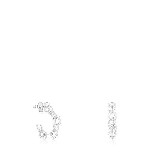 Silver TOUS Carrusel bear-motif Earrings | 