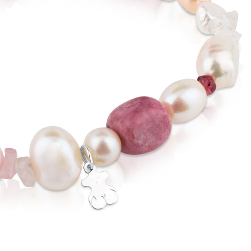 Bolsas Tous Silver TOUS and Bracelet Rhodonites Pearls with Garnets Pearls