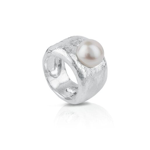 Tous Duna Ring with Pearl Silver