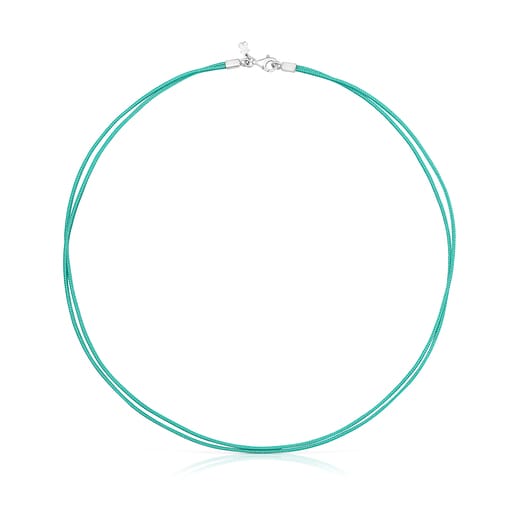 Turquoise nylon TOUS Nylon Basics Necklace | 