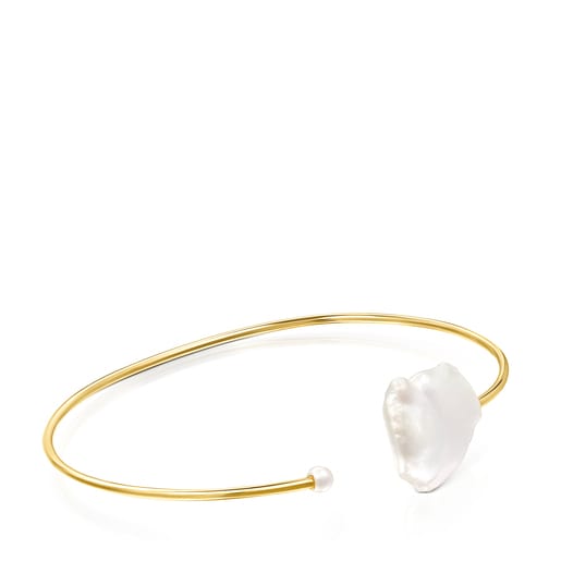 Tous Bracelet with Nenufar Vermeil Silver Pearls petal