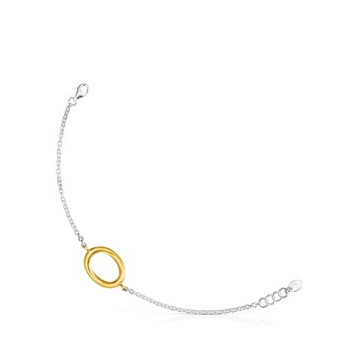 Tous Bracelet with TOUS Hav Two-tone vermeil silver ring