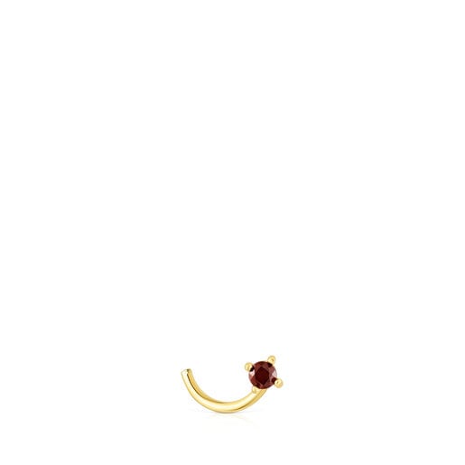Tous Perfume Gold-colored IP steel and garnet St. Tropez Nose piercing