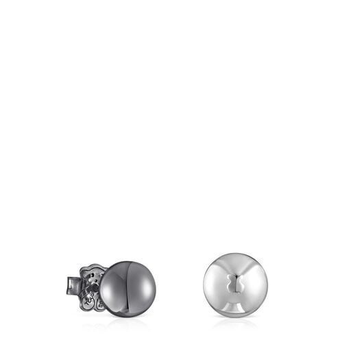 Silver and dark silver Plump Earrings