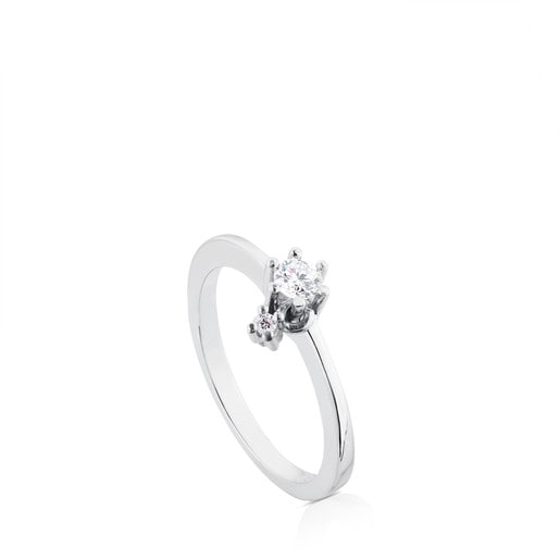 White Gold TOUS Les Classiques Ring with Diamond. 0.15ct | 