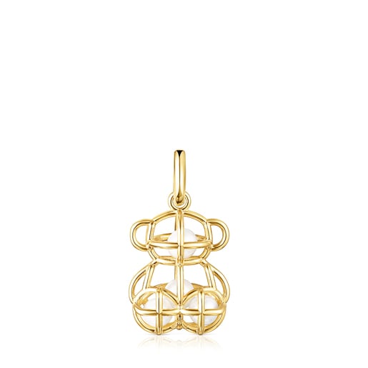 Tous Gold Costura and Pearls Pendant