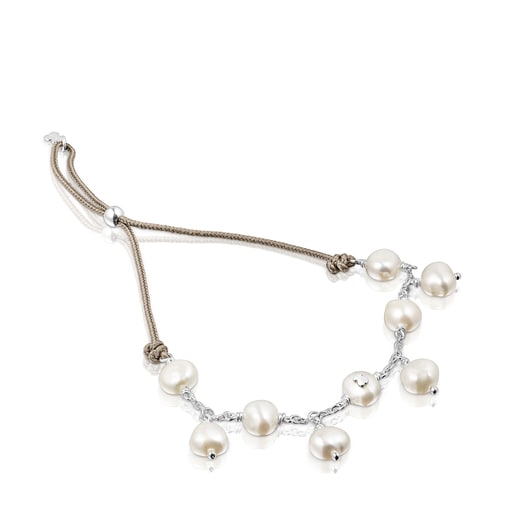 Tous Bolsas Silver and pearl TOUS Bracelet Icon Pearl