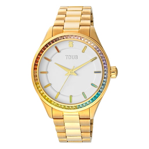 Tous IP Shine with strap watch steel Analogue Tender gold