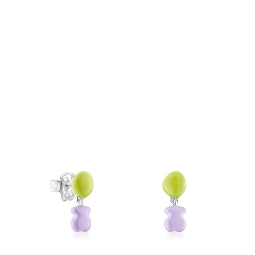 Short TOUS Joy Bits earrings with colored enamel motifs | 
