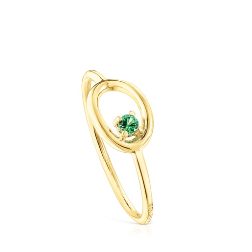 Anillos Tous TOUS Hav ring in gold with tsavorite gems