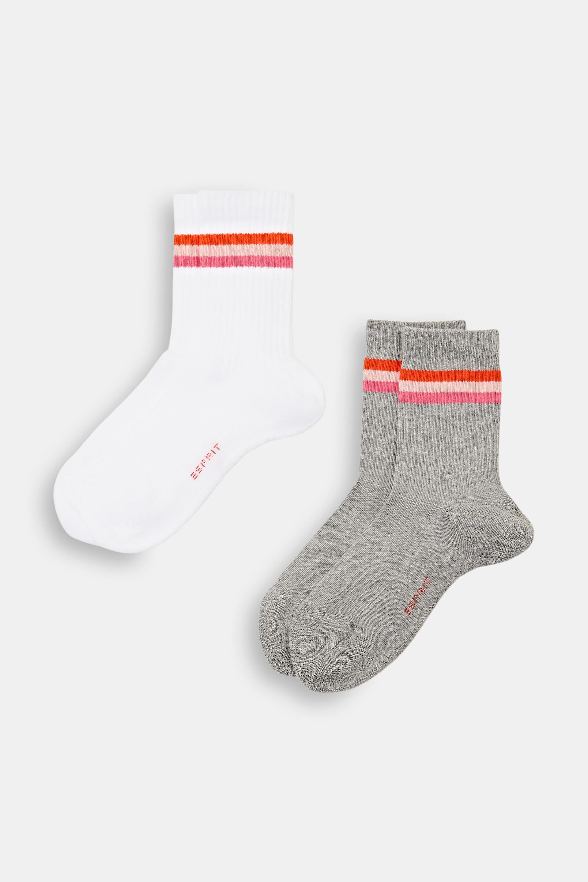 Esprit of socks with ribbed 2-pack stripes