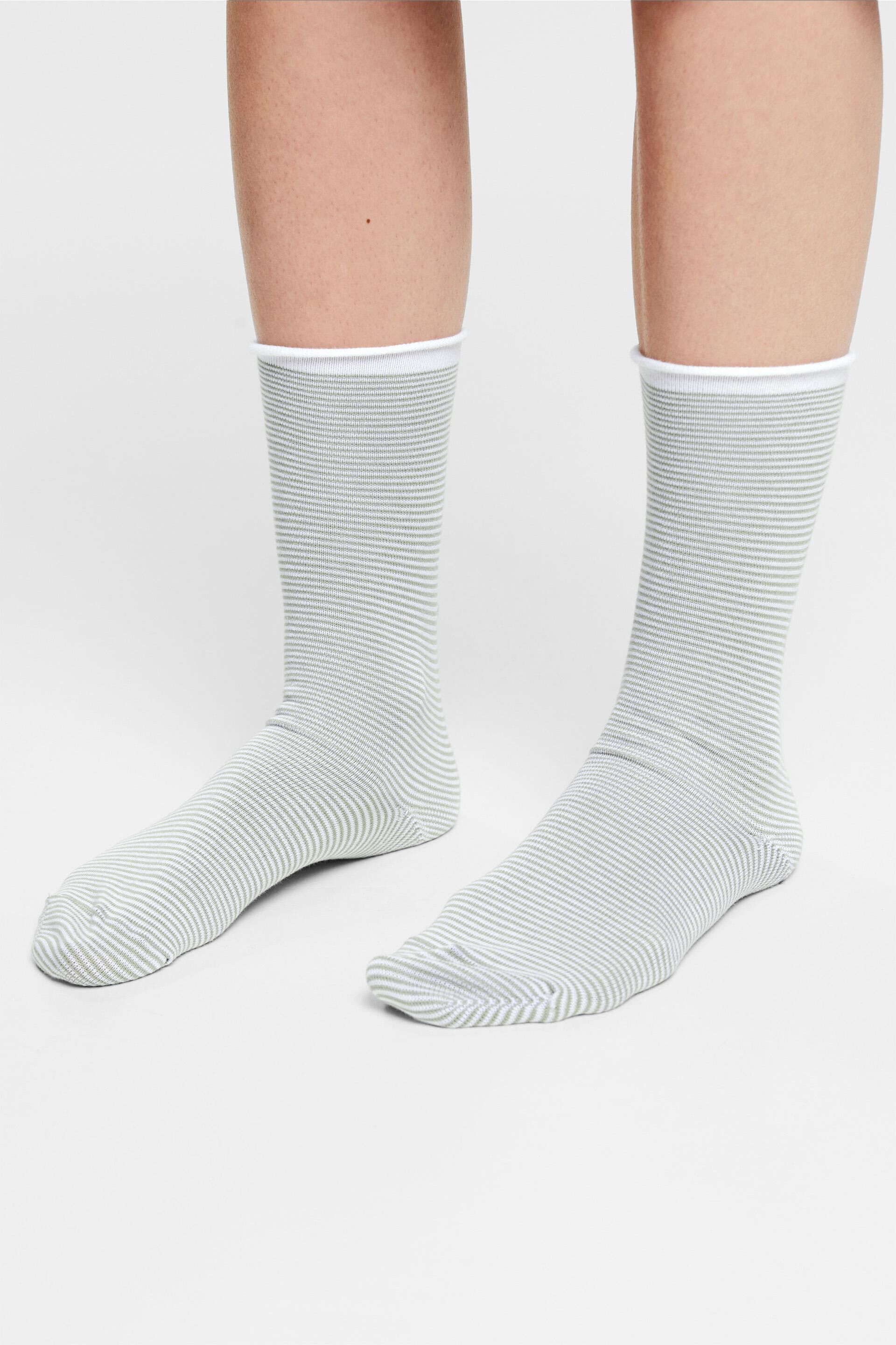Esprit Socken Gestreifte Rollbündchen, mit Bio-Baumwolle