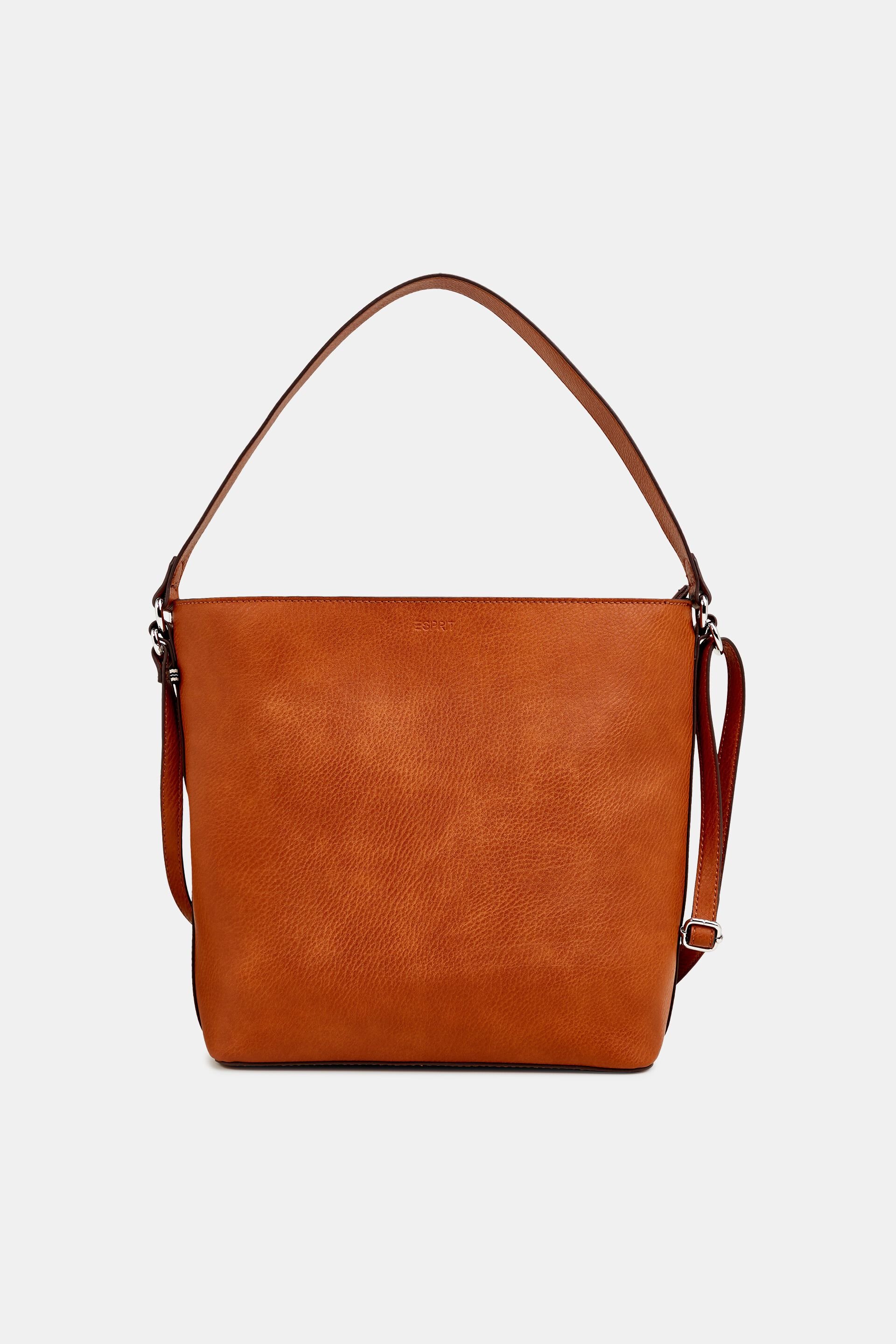 Esprit Online Store Vegan: Faux leather hobo bag