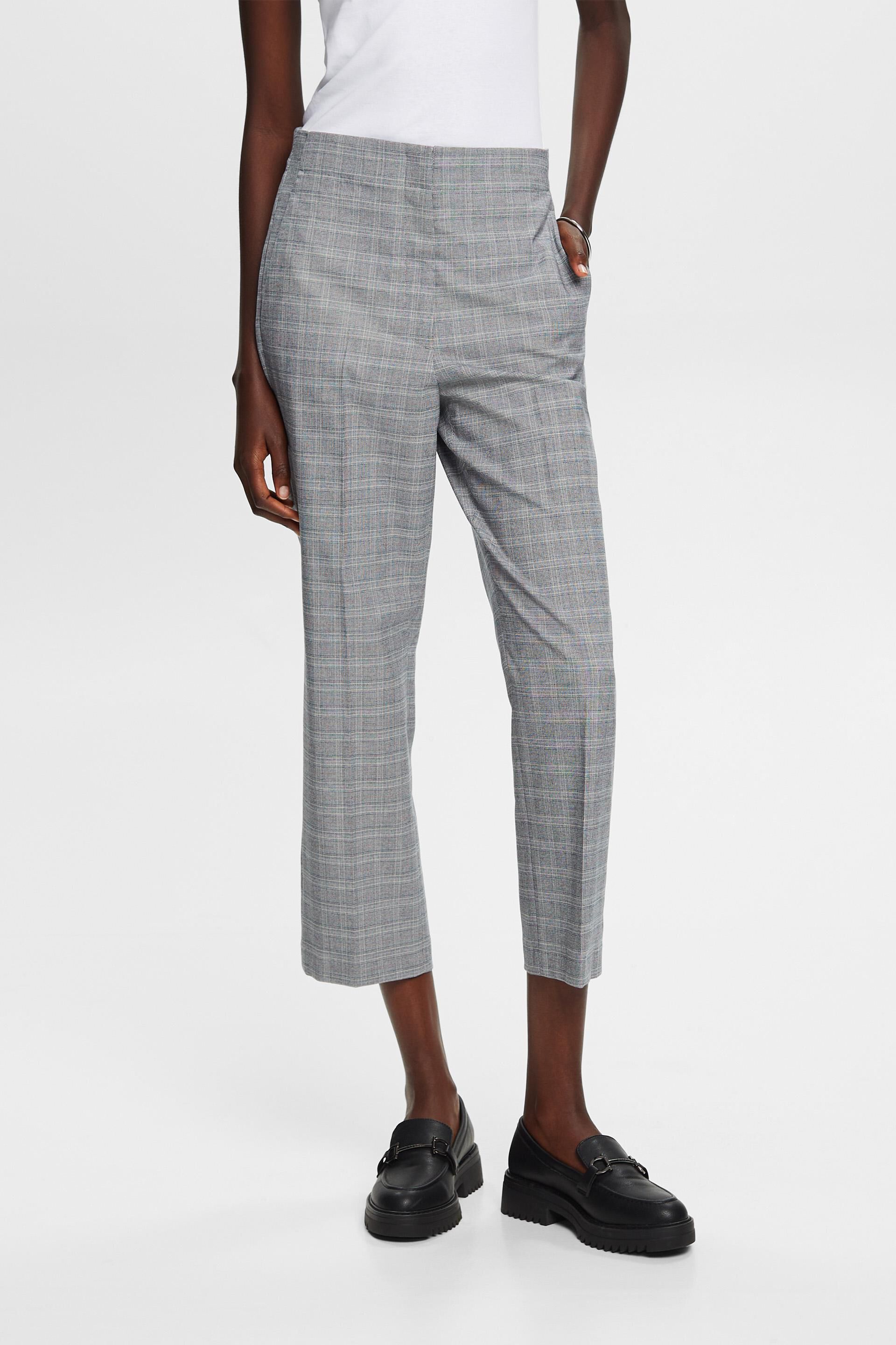 Esprit trousers Match: checked Mix kick-flare &