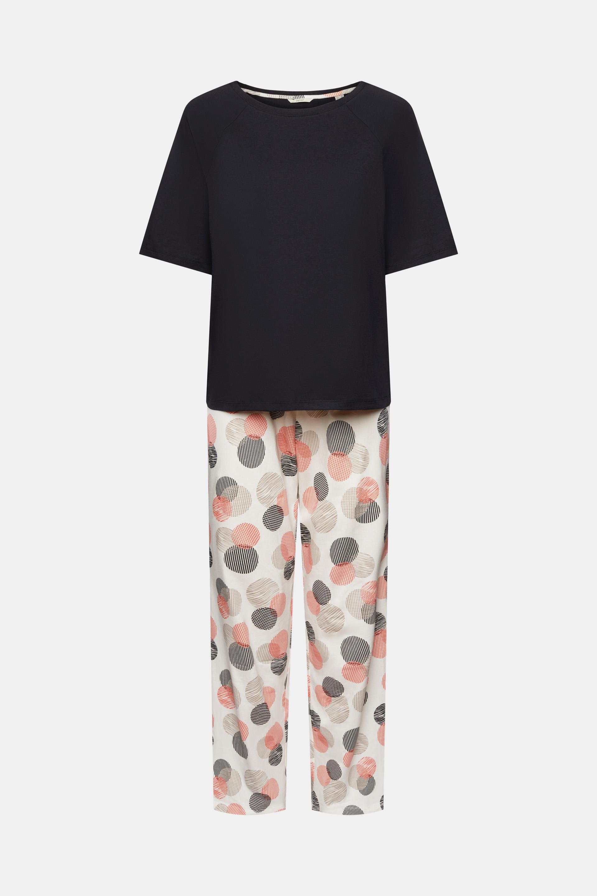 Espritkleider Pyjama-Set mit bedruckter Hose