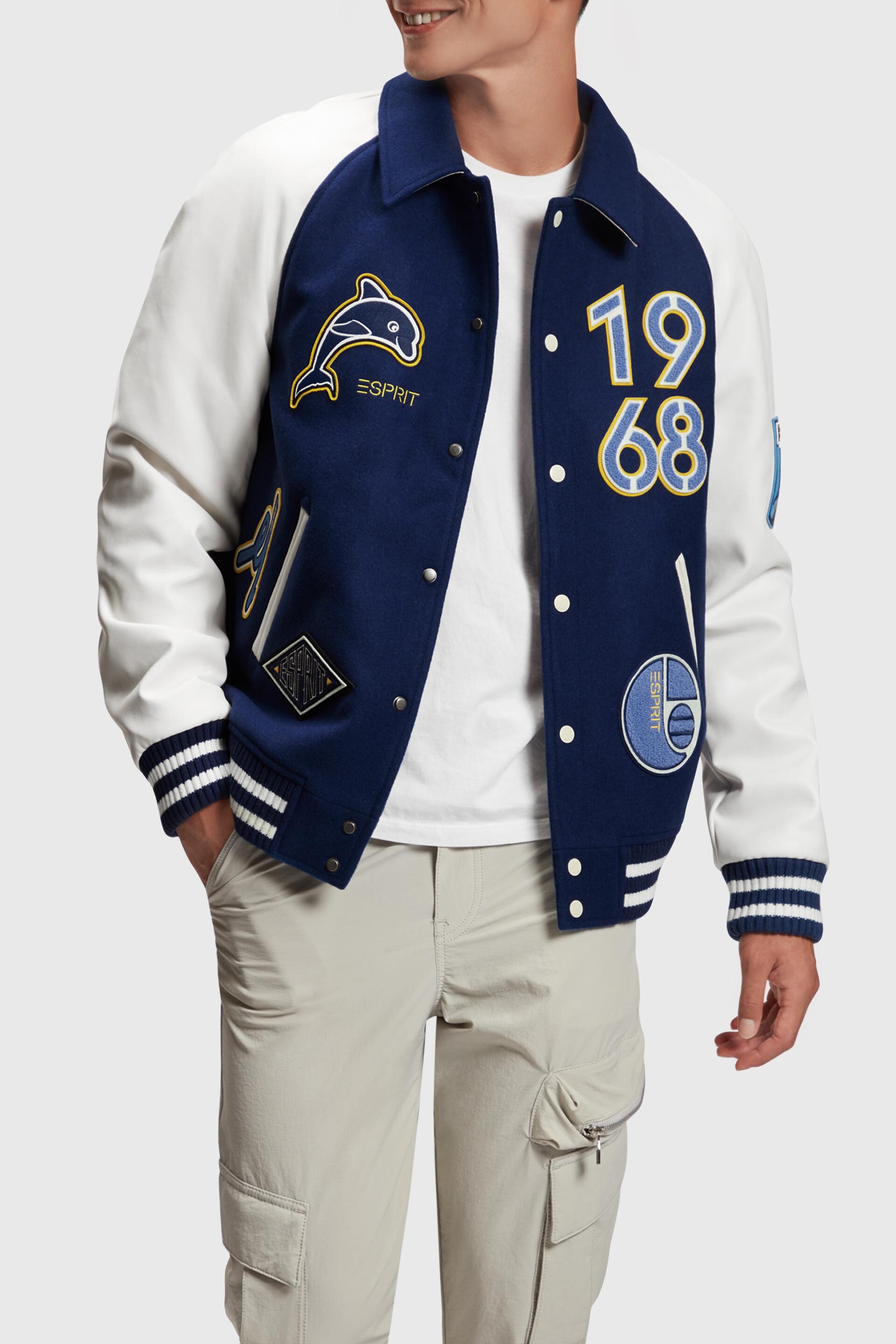 Esprit Varsity Multi patch jacket