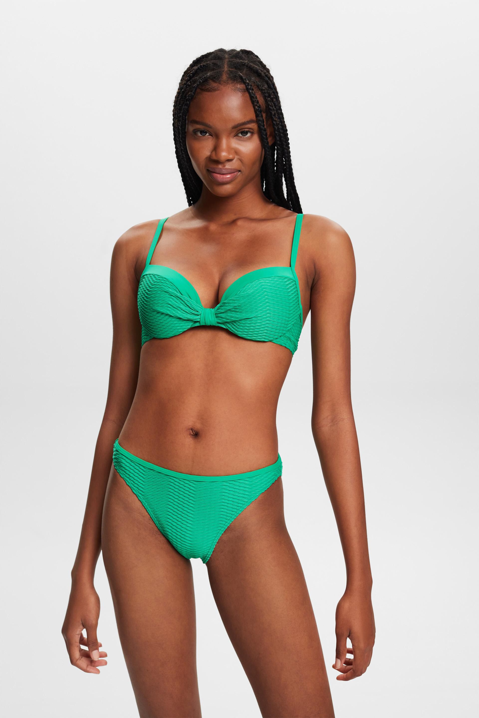 Esprit padded with texture bikini top a Recycled: