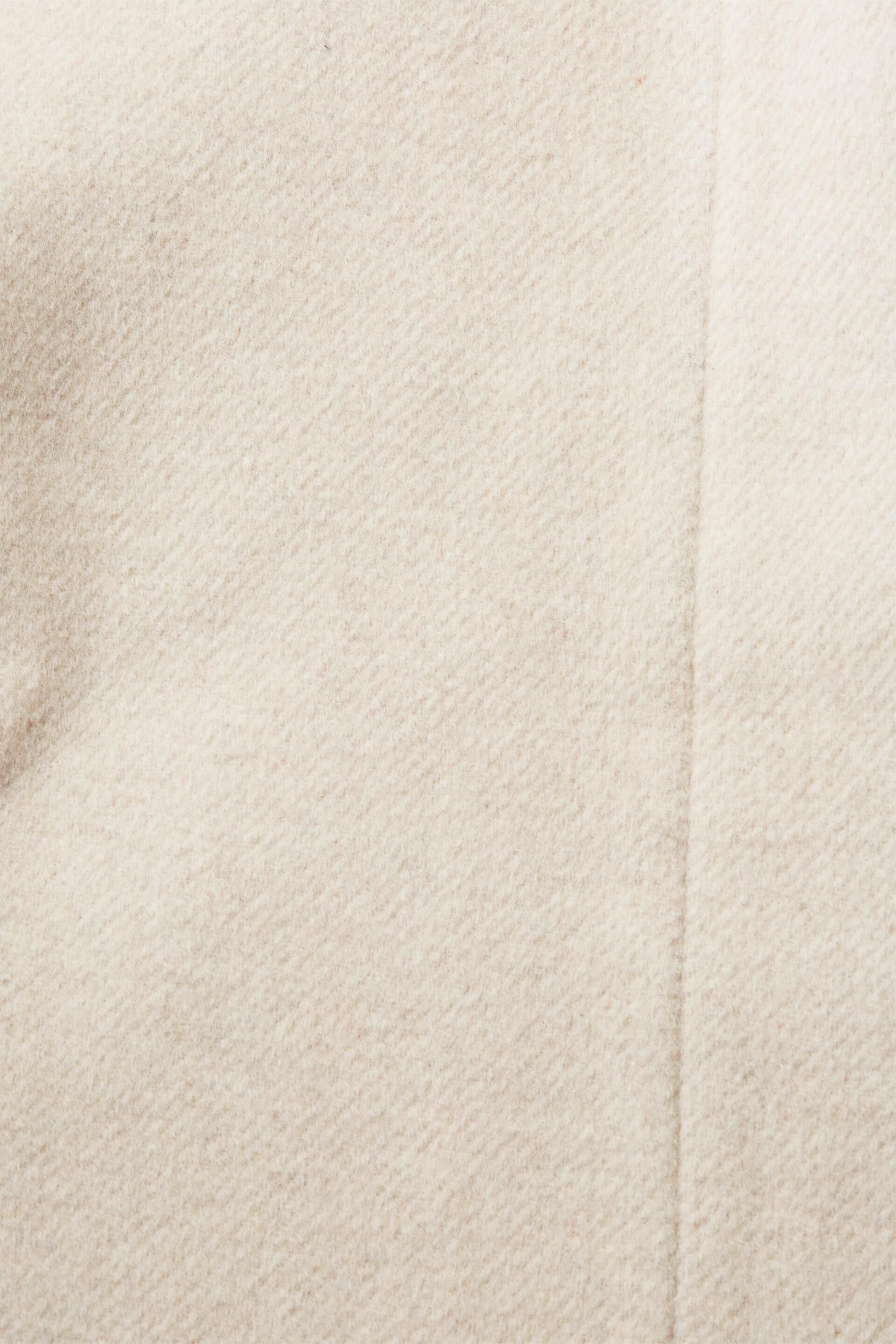 Esprit Wollmischung Gürtel und Mantel mit aus Kapuze Recycelt: