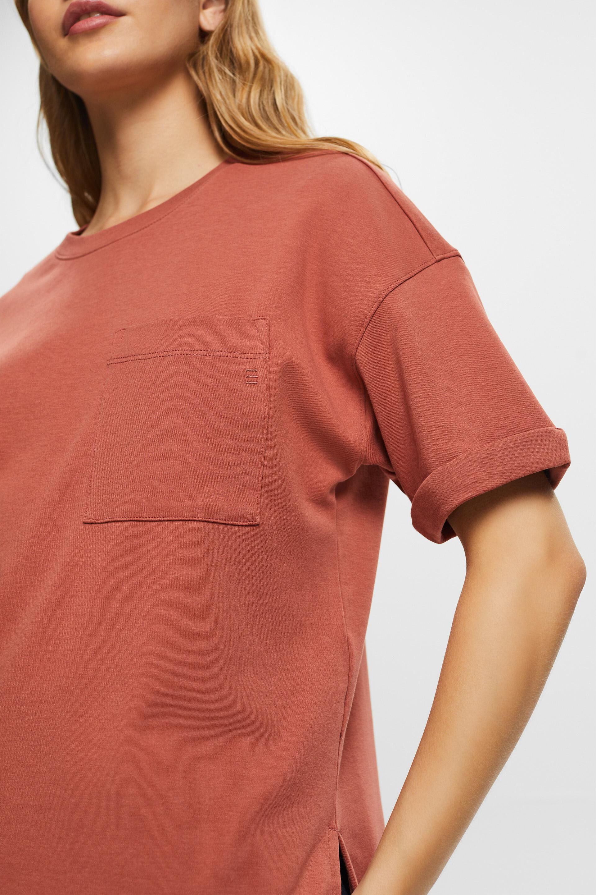 Esprit Übergroßes aufgesetzter Tasche T-Shirt mit
