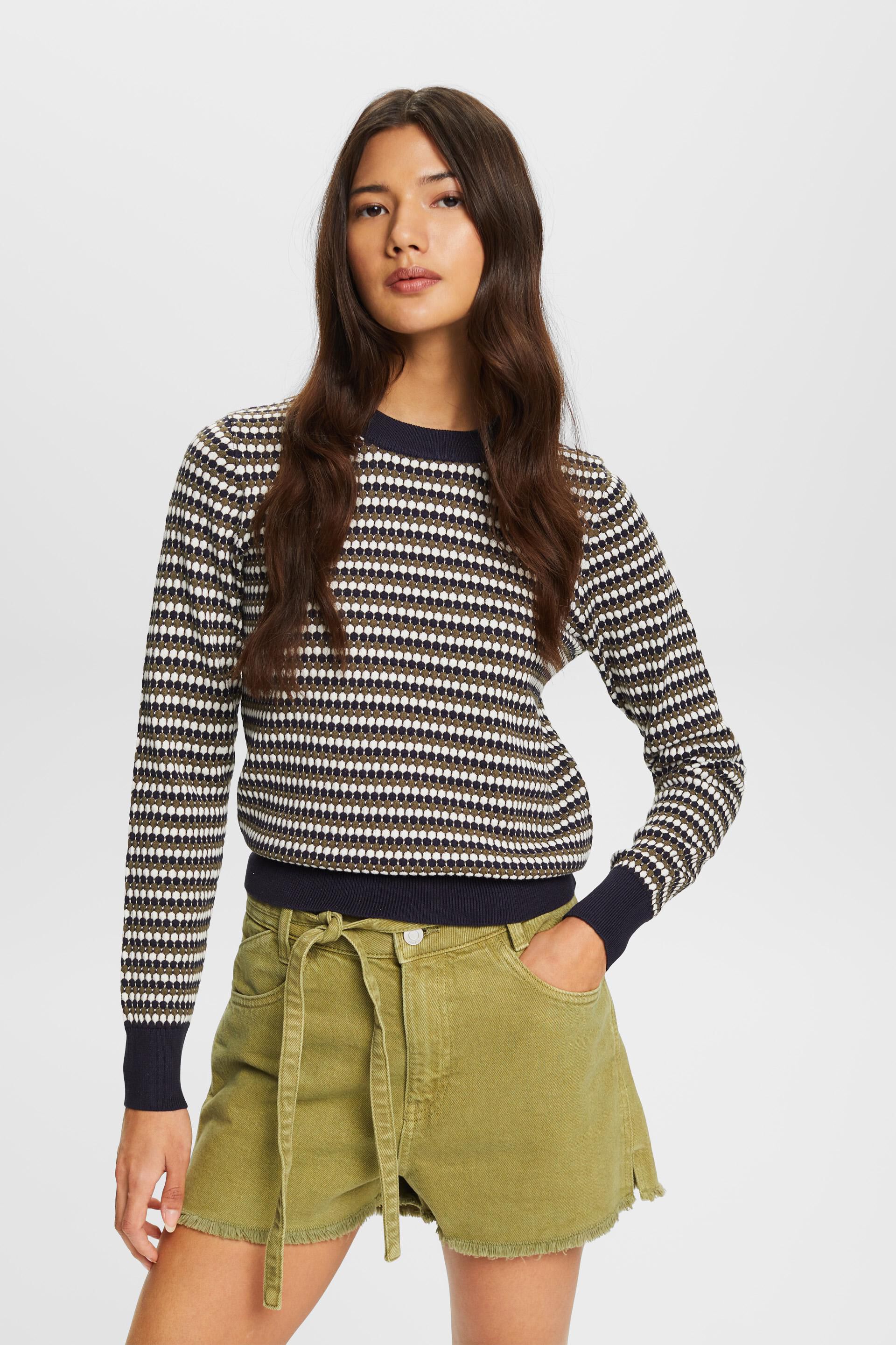 Esprit Damen Multi-coloured jumper, cotton blend