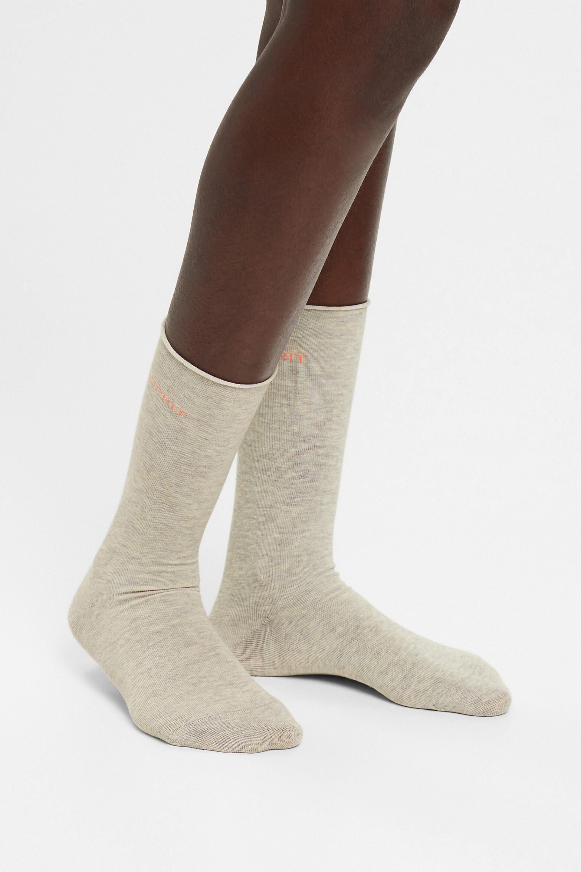 Esprit mit Bio-Baumwolle Rollkanten, Socken 2er-Pack