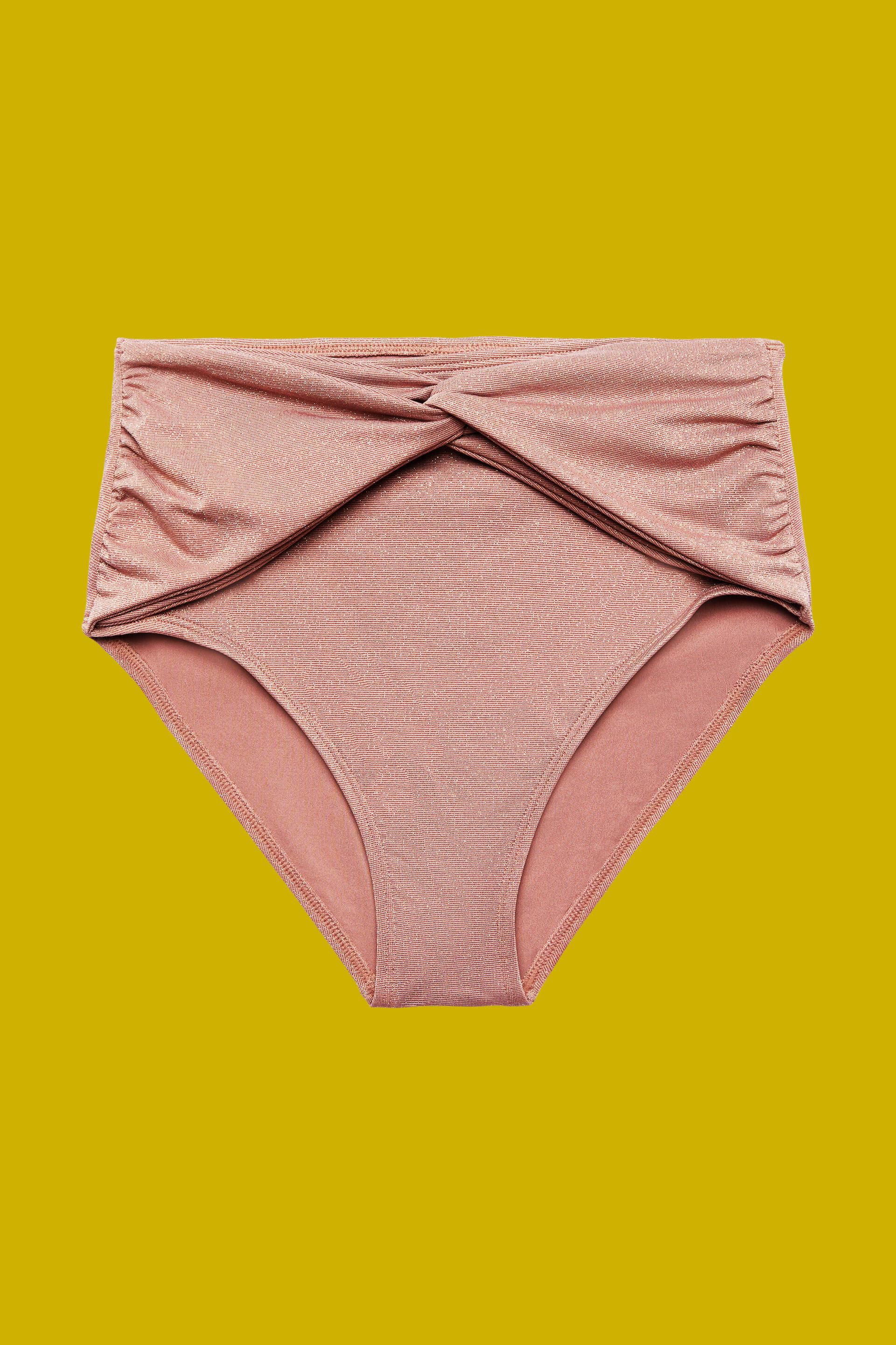 Esprit Sale Recycelt: glitzernde Bikinihose mit hohem Bund