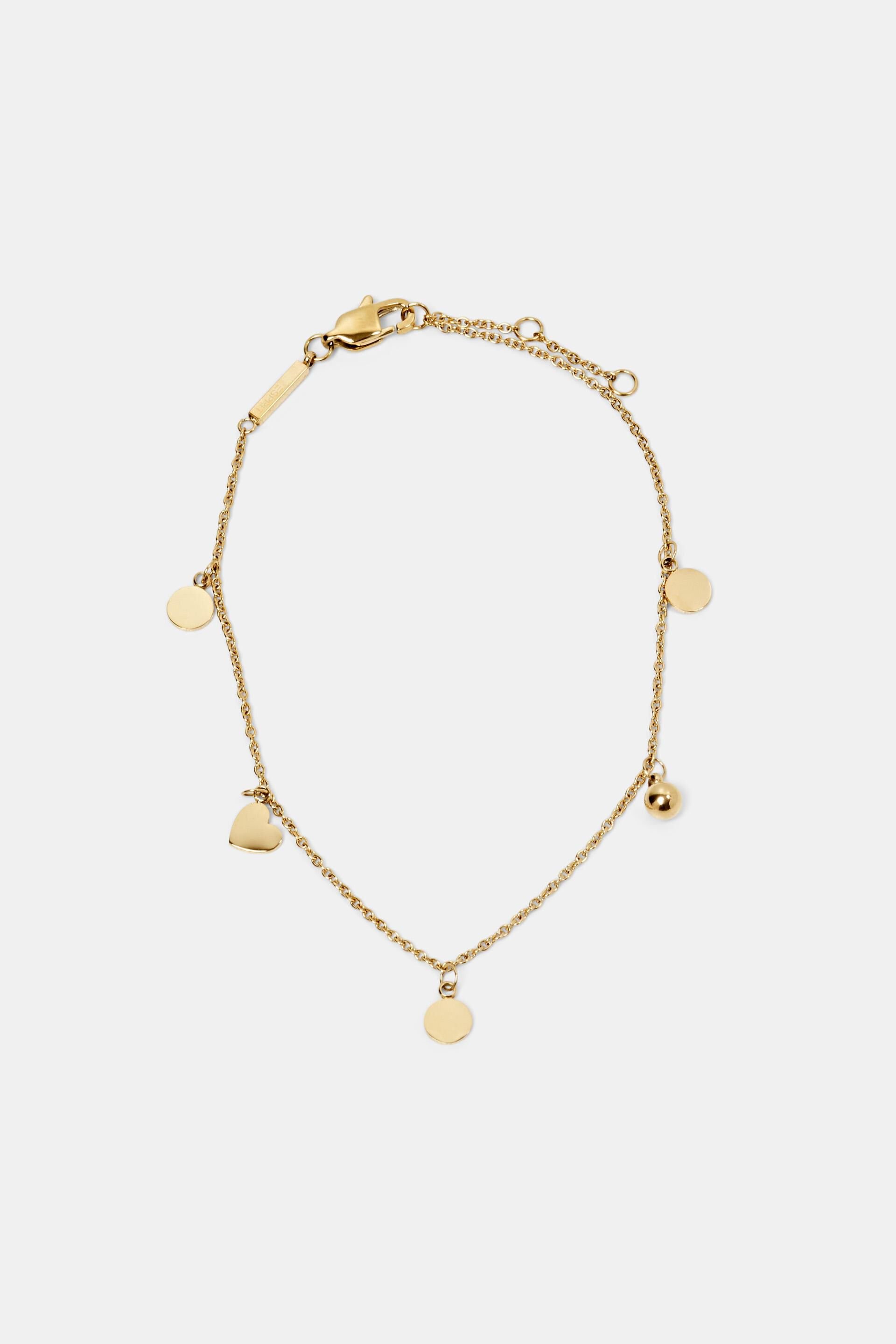 Esprit Lucky steel charms stainless anklet,