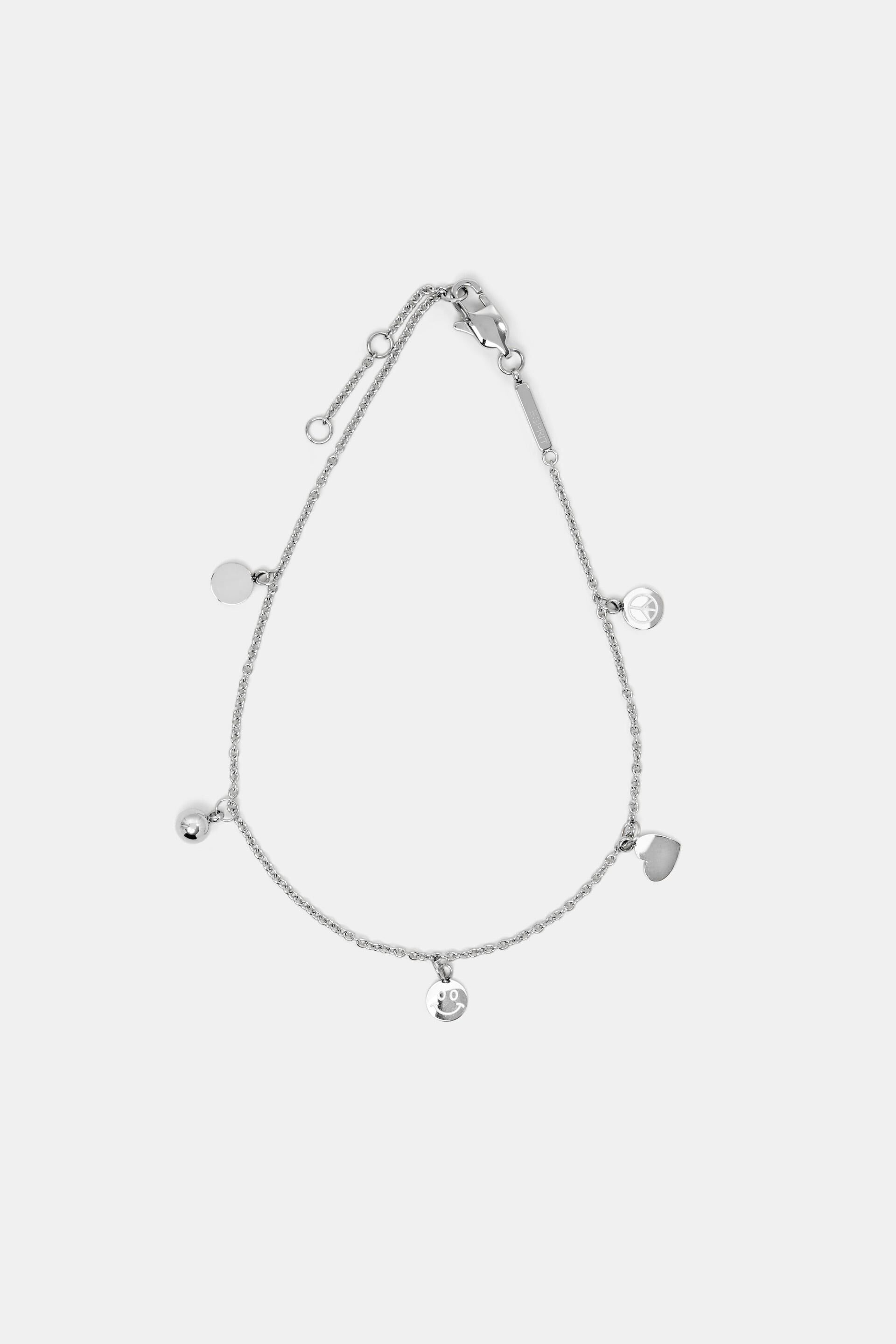 Esprit Lucky anklet, steel charms stainless