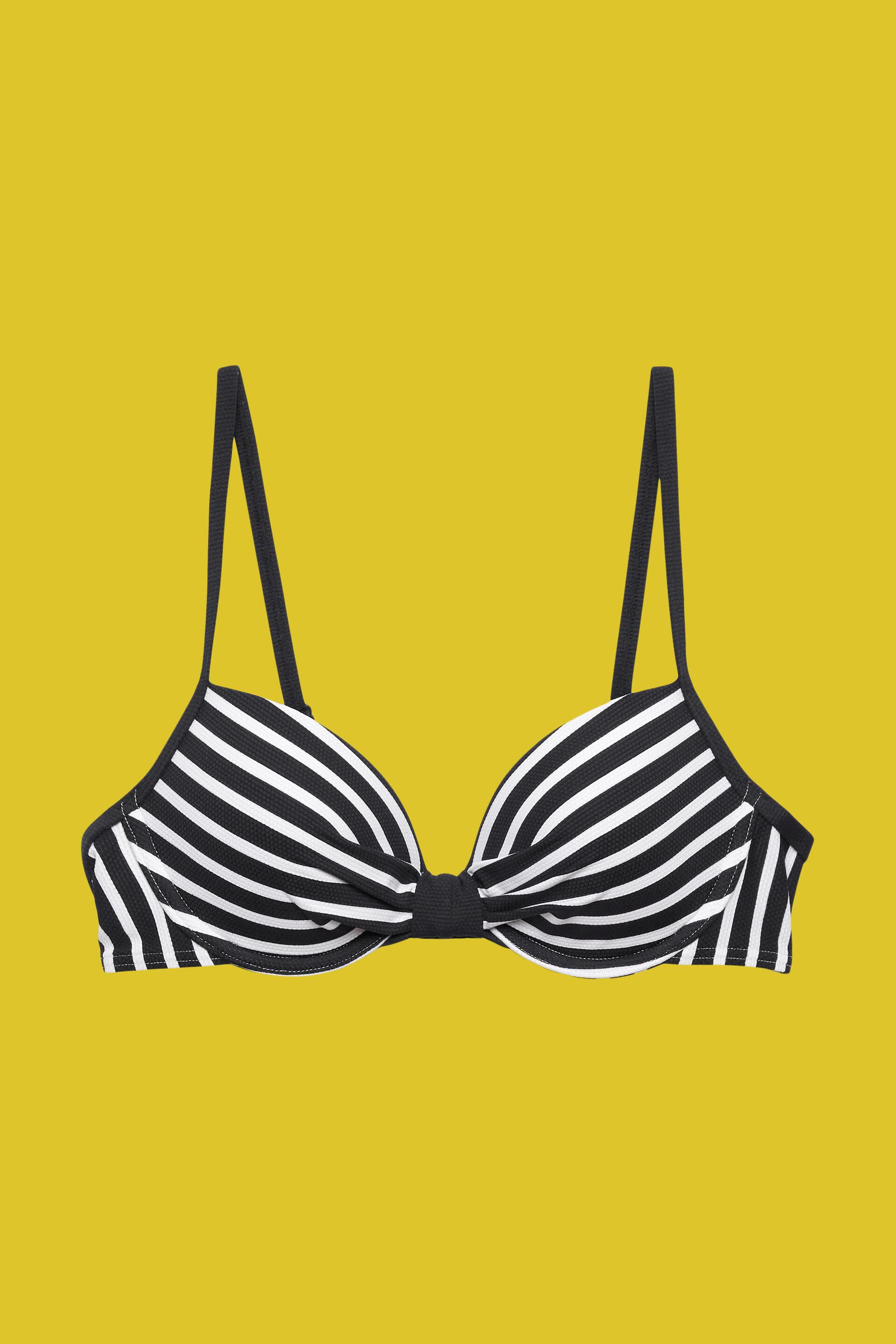 Esprit Sale Gepolstertes Bikinioberteil mit Streifen und Bügeln