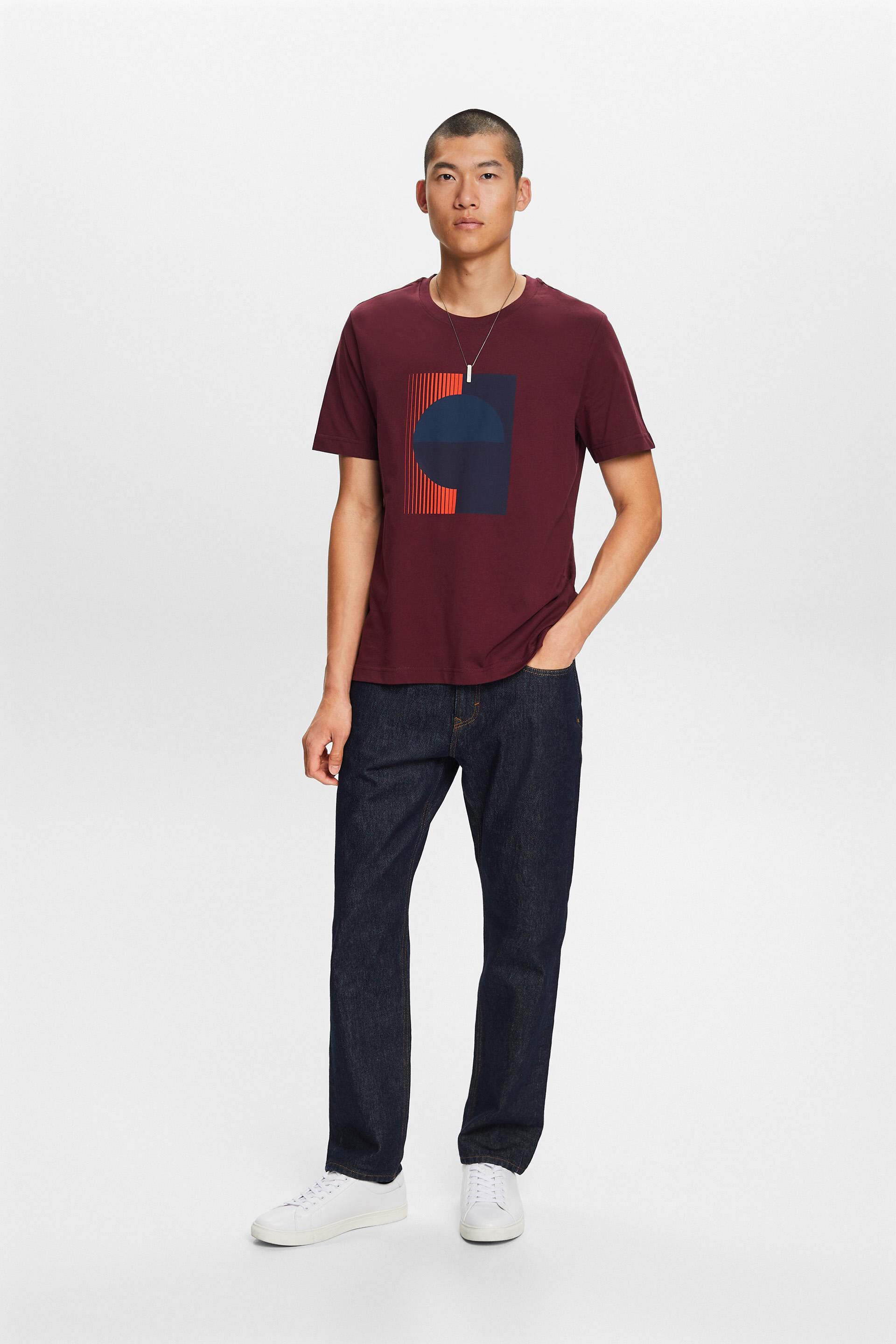 Esprit T-shirt print, cotton with Jersey 100%