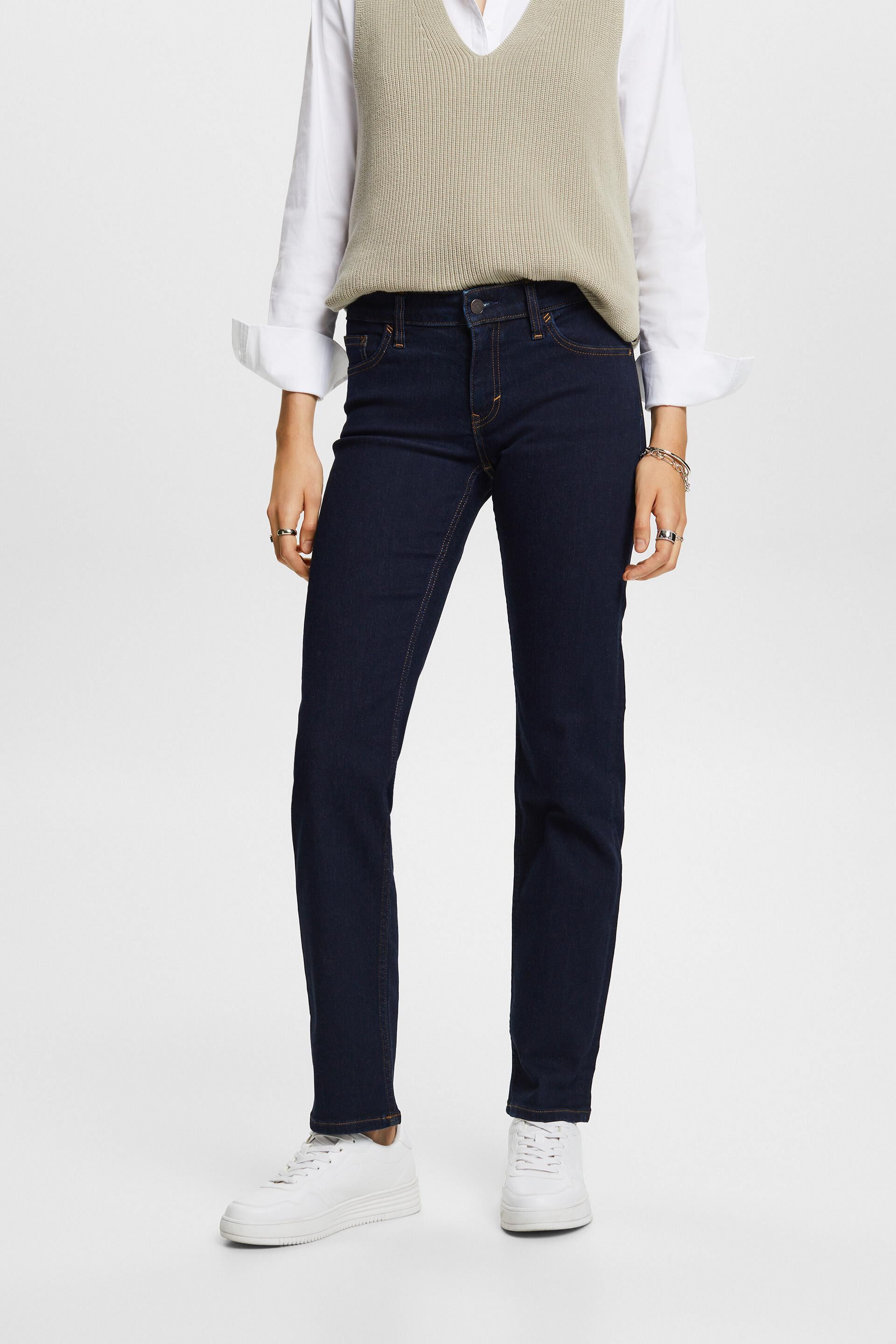 Esprit Damen Straight leg stretch jeans, cotton blend