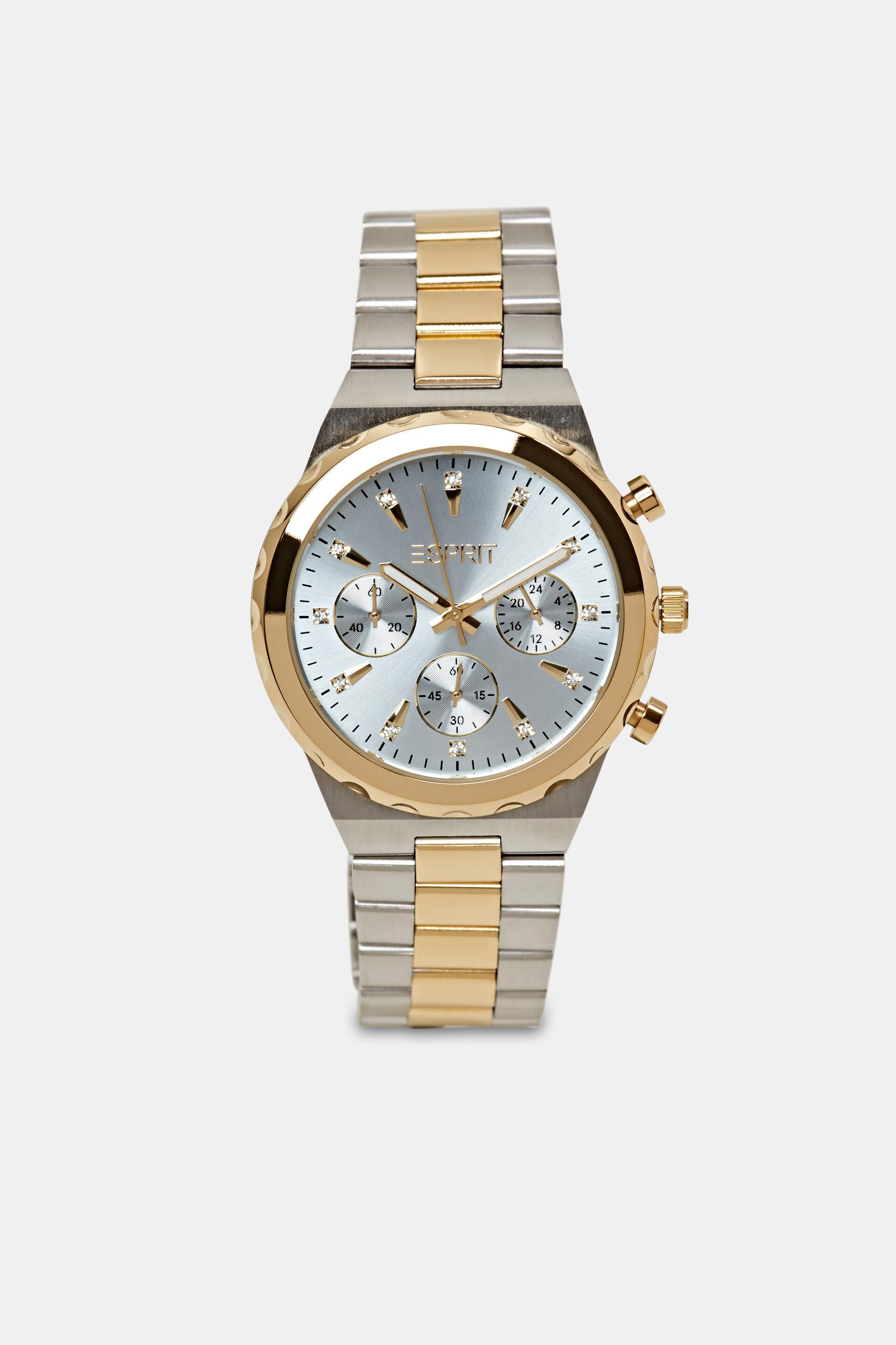 Esprit Online Store Multi-functional watch with zirconia