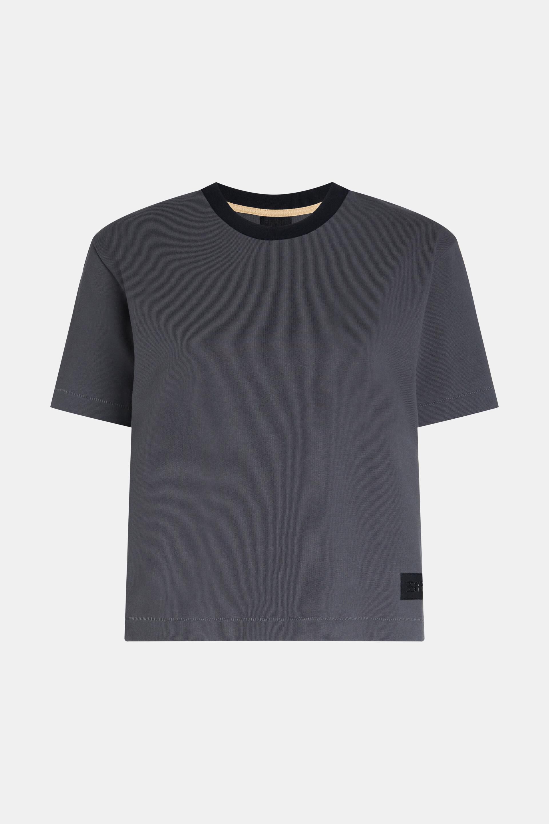 Esprit T-Shirt Passform mit aus kastiger schwerem Jersey