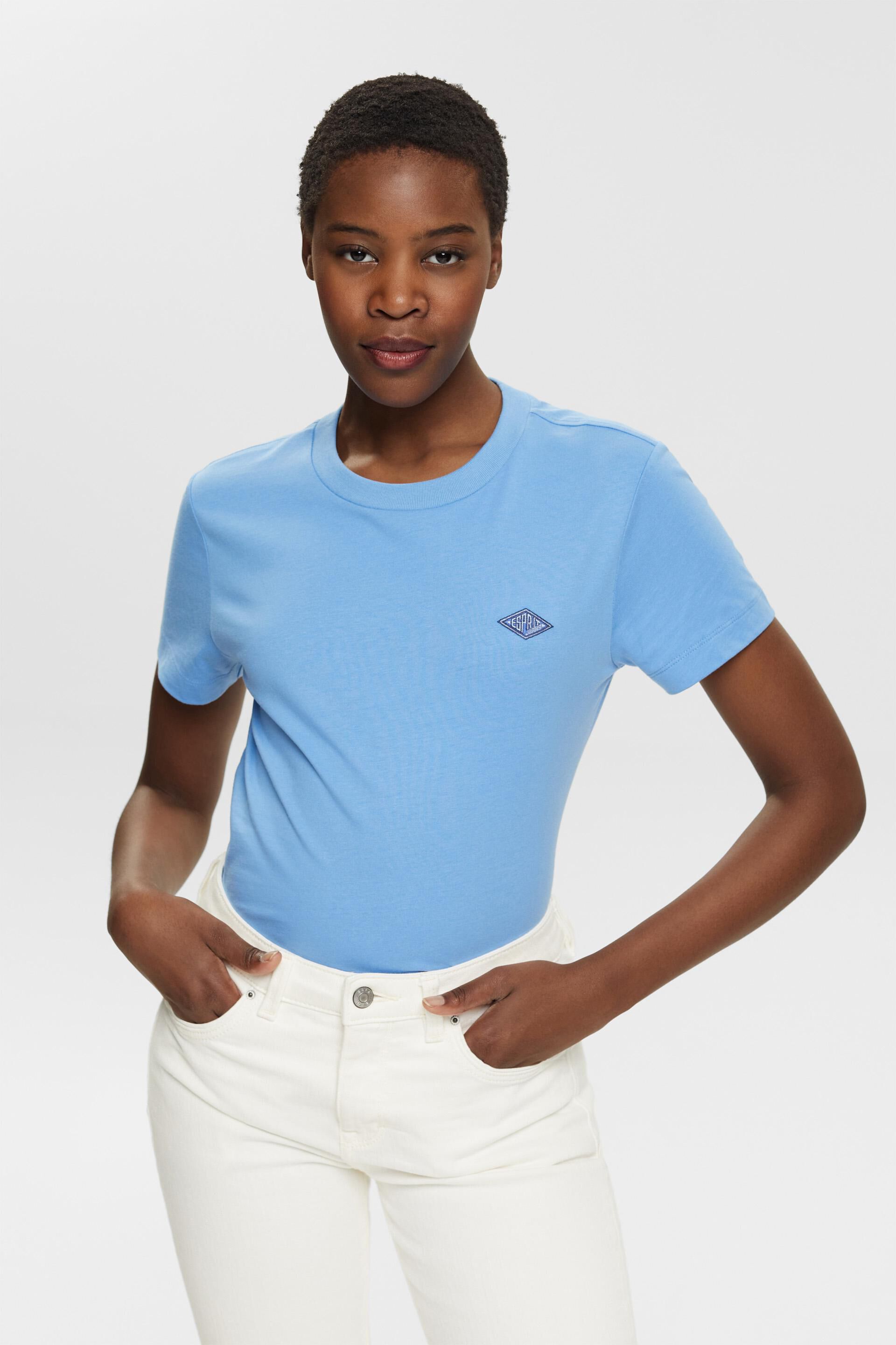 Esprit with Cotton T-shirt embroidered logo