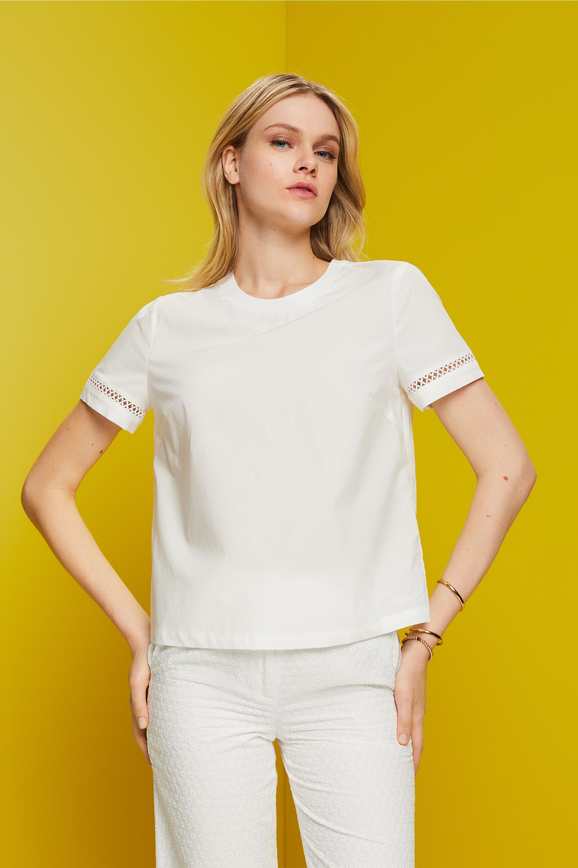 Esprit Damen Open-back blouse, TENCEL&trade