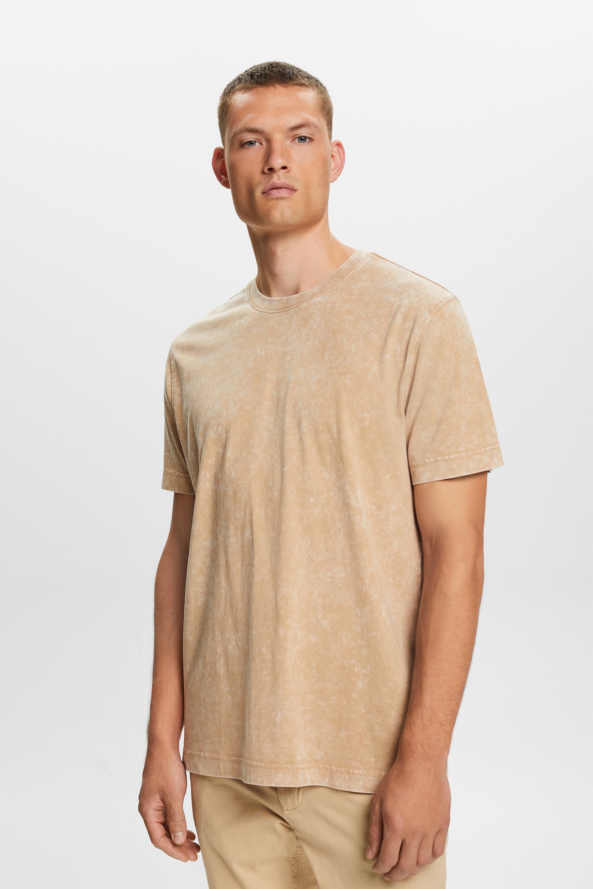Esprit T-shirt, cotton 100% washed Stone