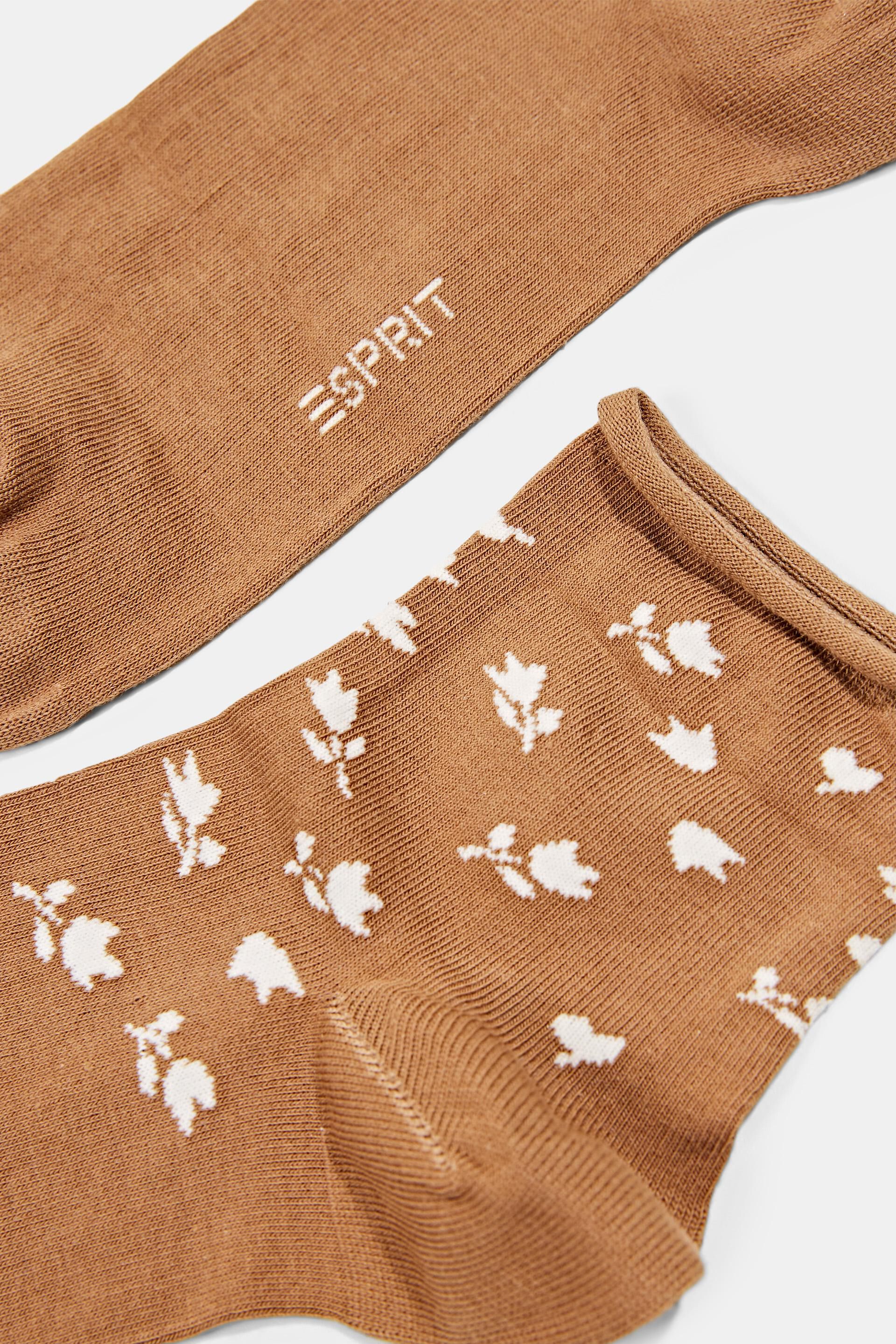 Esprit 2er-Pack Blumenmuster Socken kurze mit