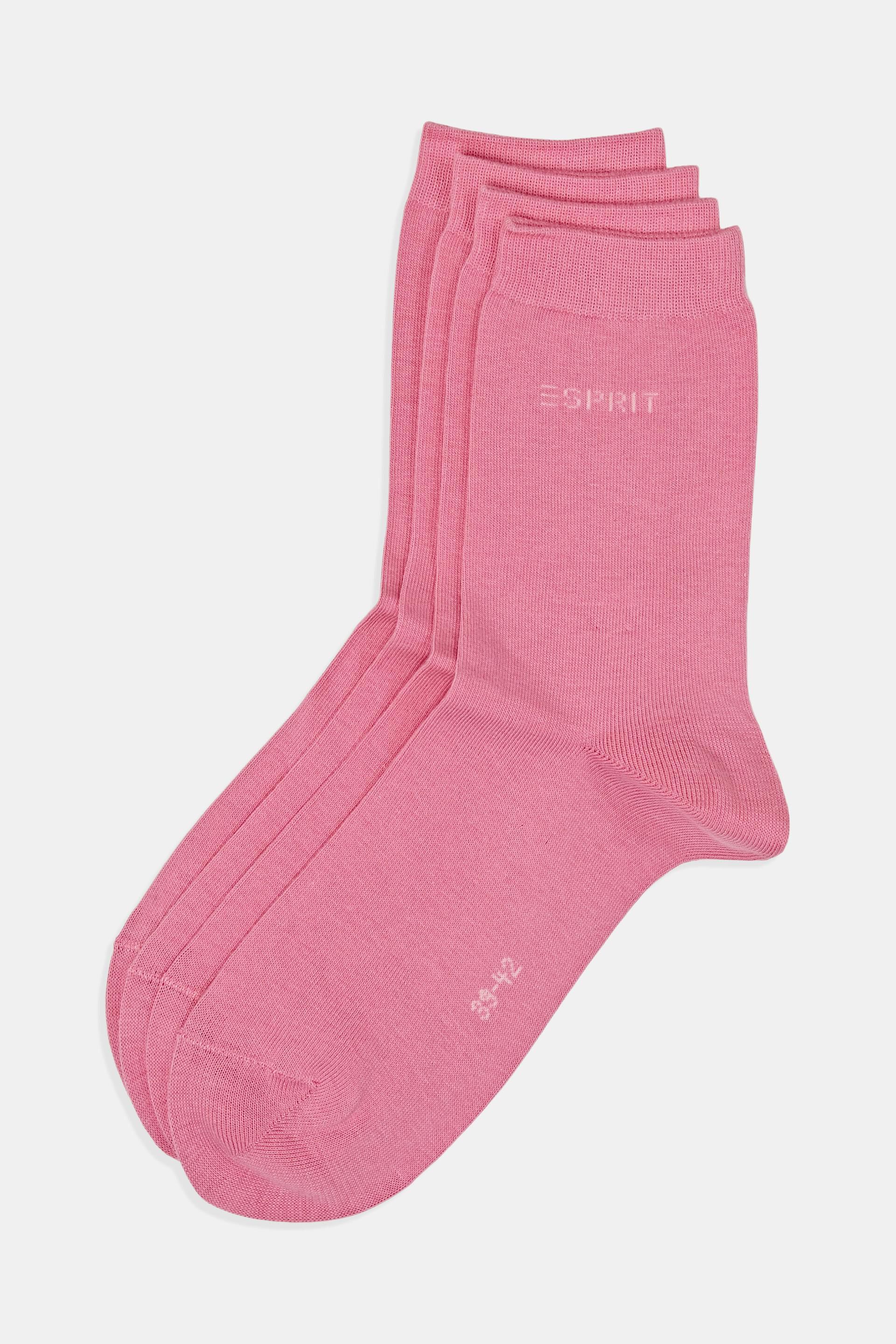 Esprit Online Store 2er-Pack Socken mit gestricktem Logo, Bio-Baumwolle