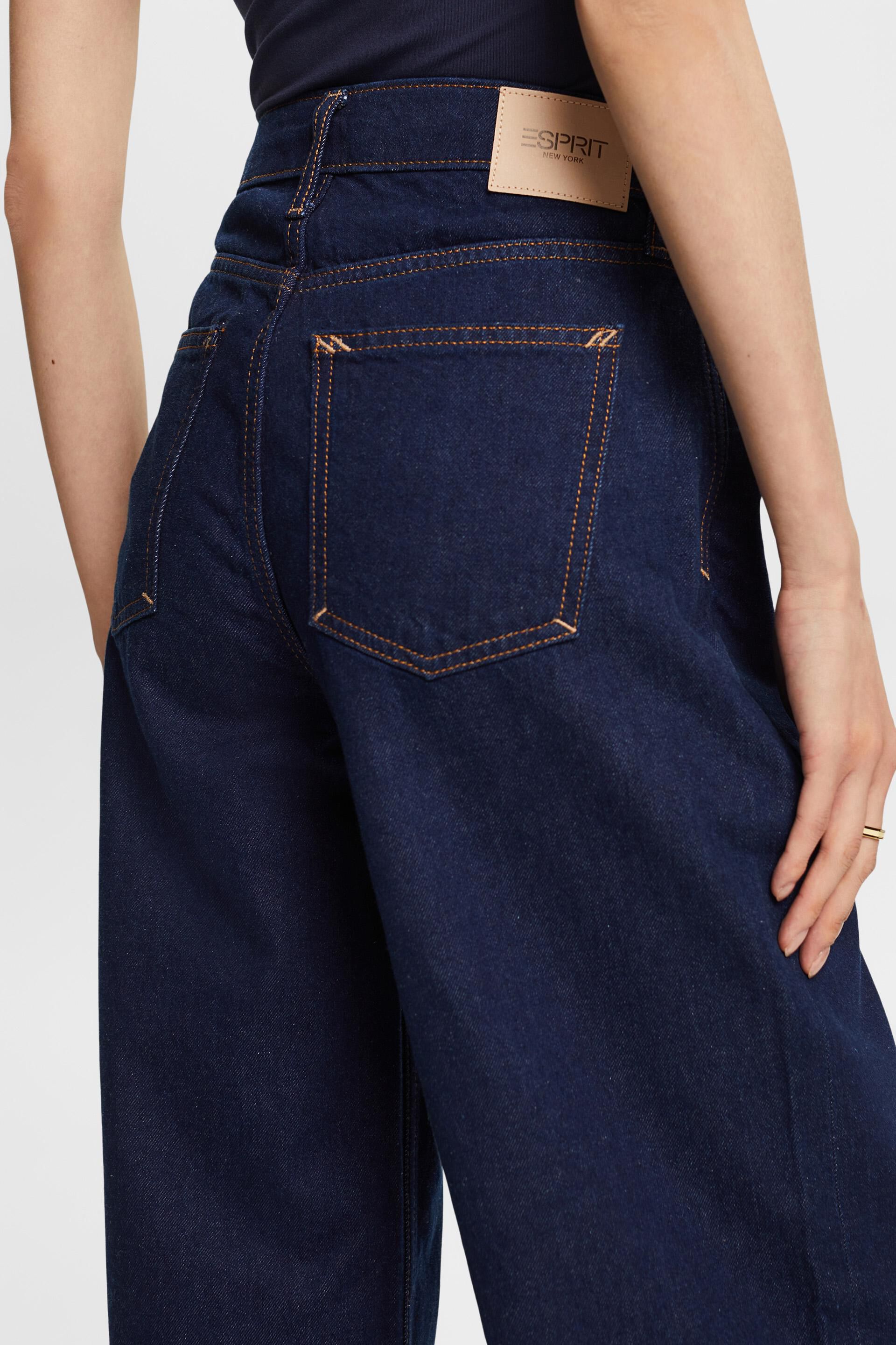 Esprit Damen Retro-Jeans mit weitem Baumwolle 100 % Bein