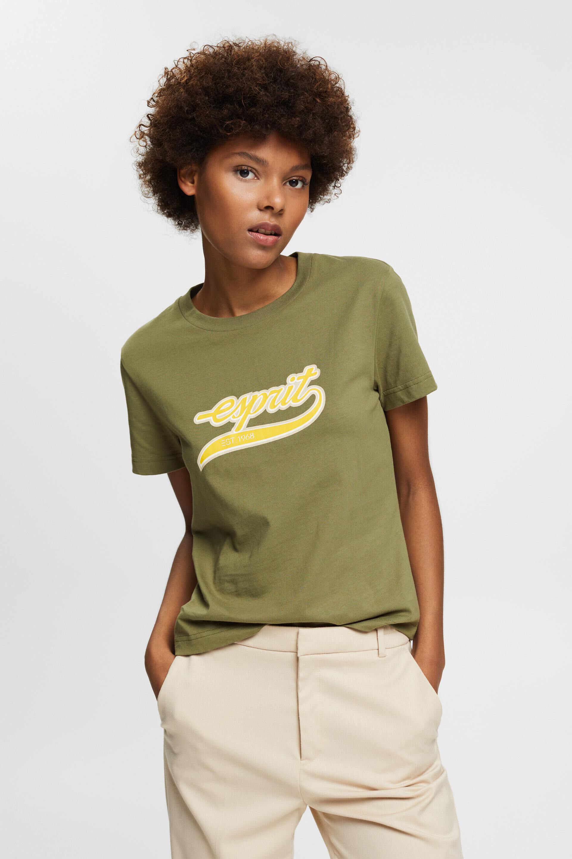 Esprit aufgedrucktem mit Logo Baumwoll-T-Shirt