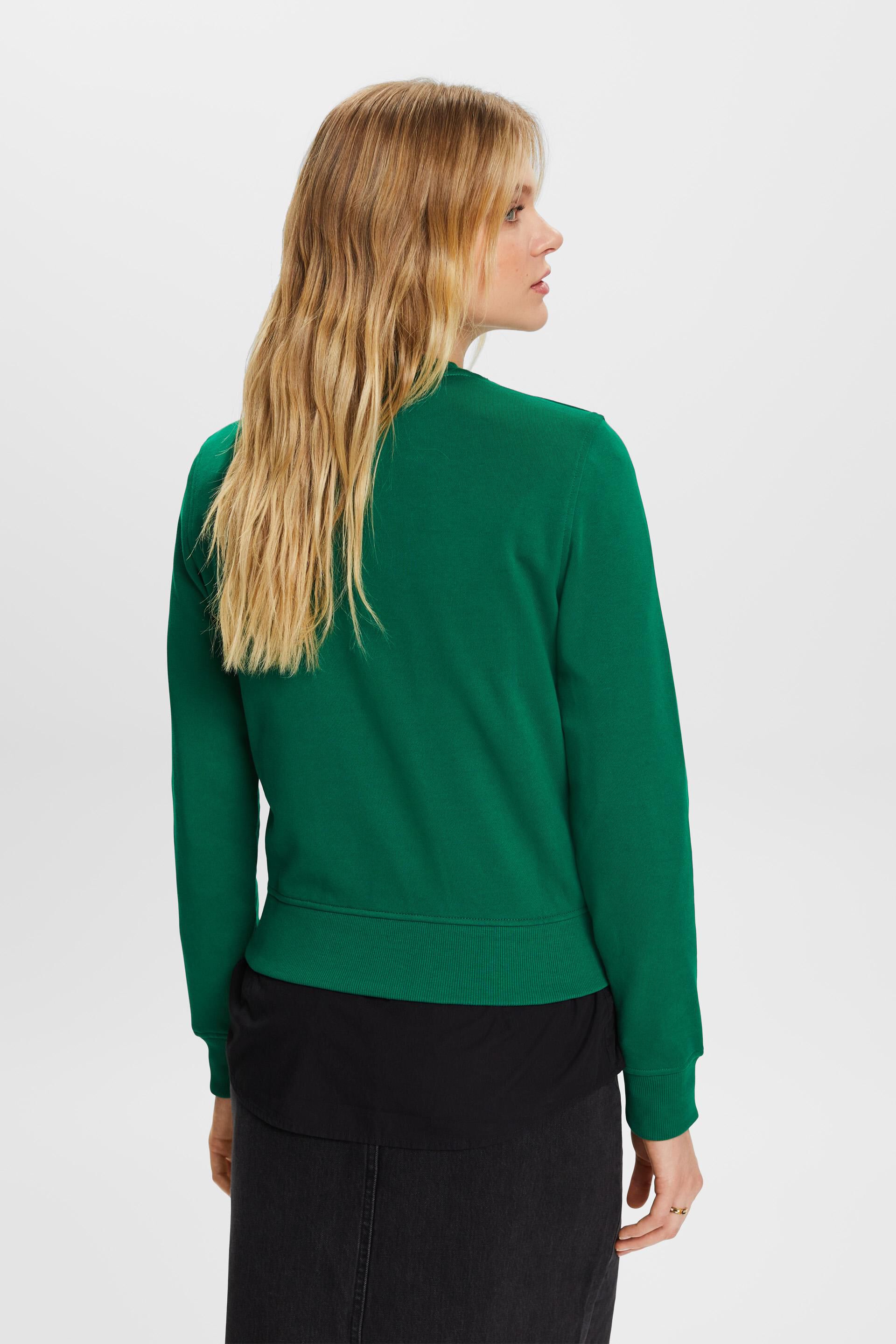 Esprit Damen Sweatshirt mit aufgesticktem Logo, Bio-Baumwolle