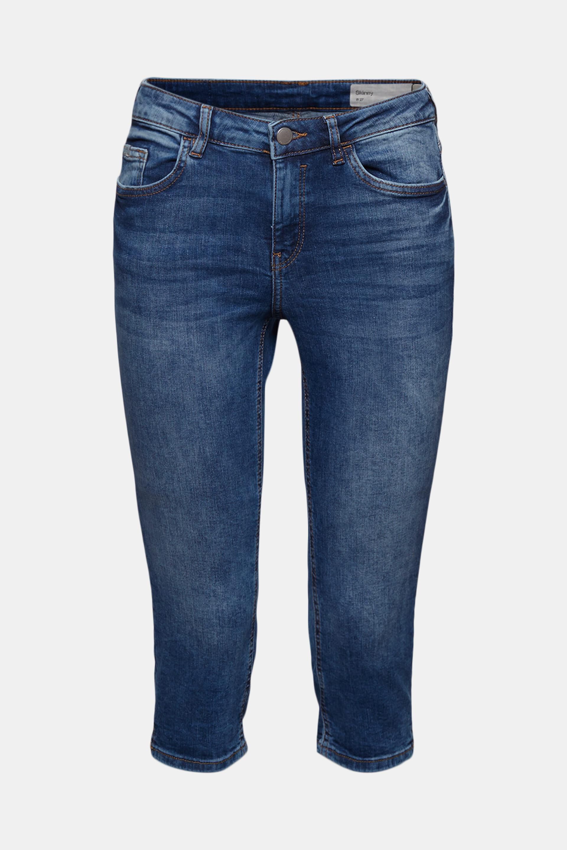 Esprit Damen Capri-Jeans aus Bio-Baumwolle