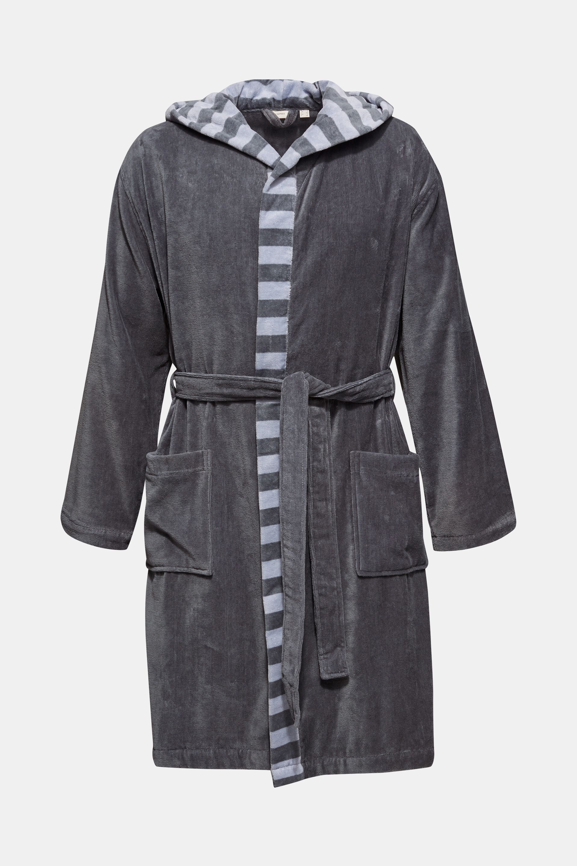 Esprit Online Shop Damen Mens striped bathrobe, 100% cotton