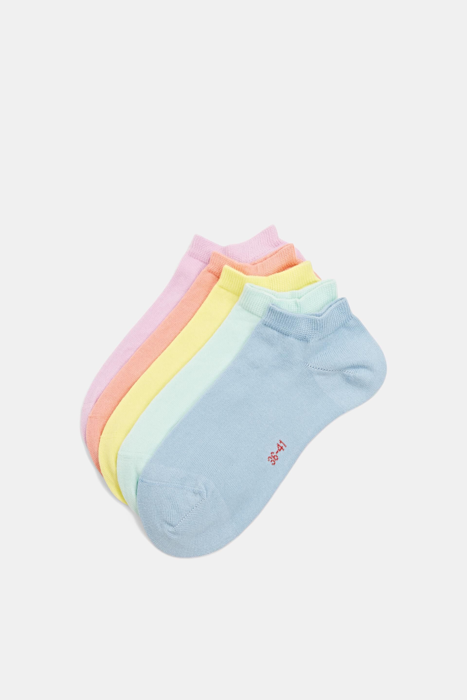Esprit Online Store Five-pack of sneaker organic socks, blended cotton