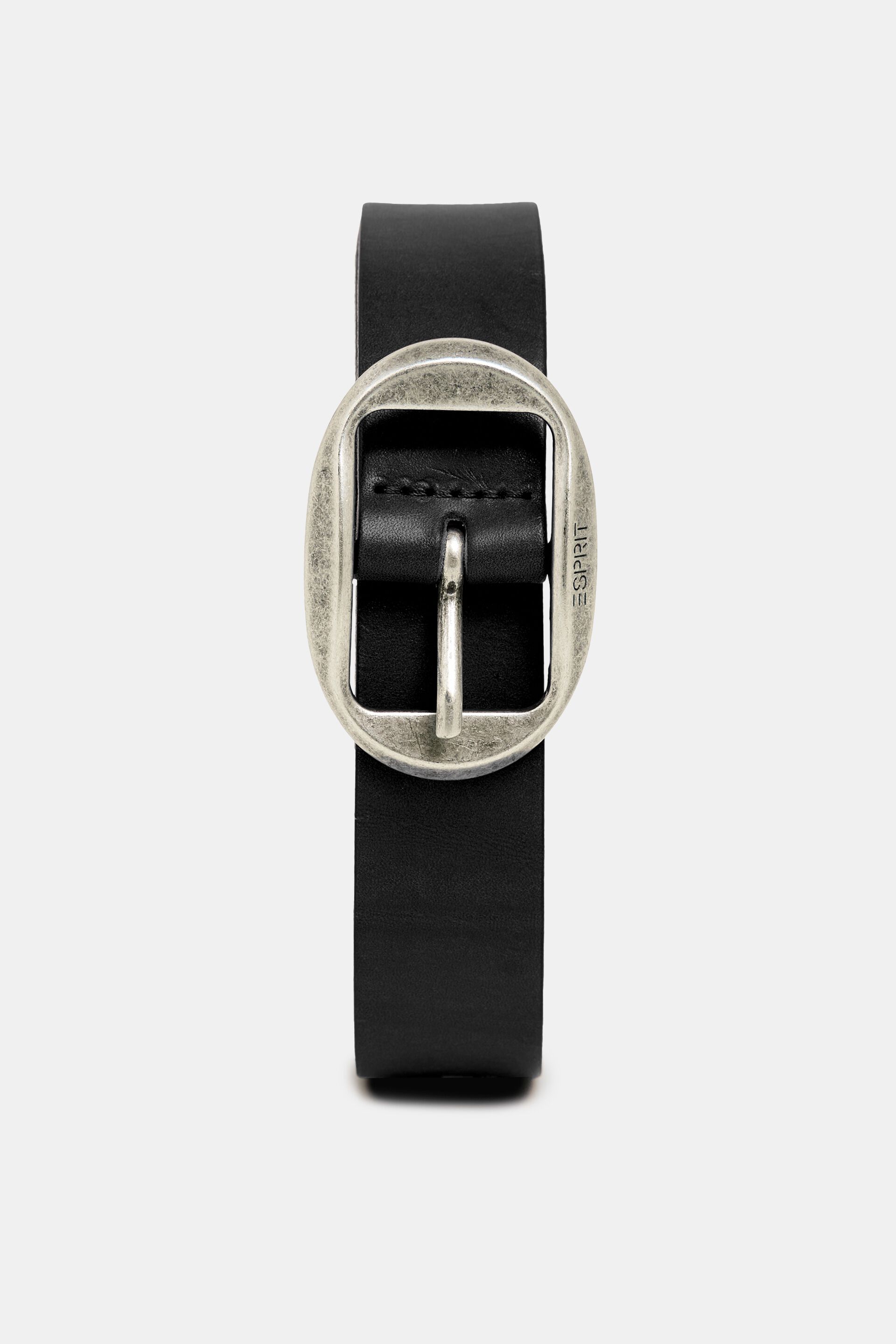 Esprit Online Store Leather belt with a vintage buckle