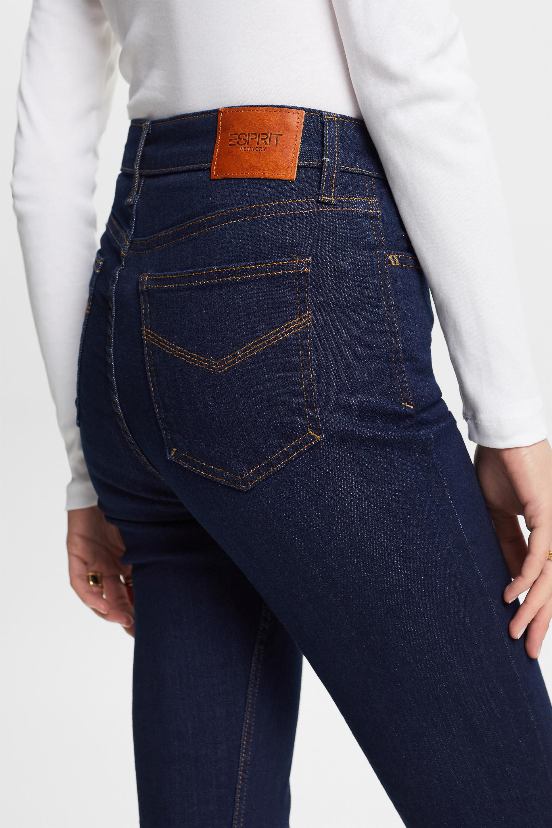 Esprit Damen Hochwertige Bootcut-Jeans mit hohem Bund