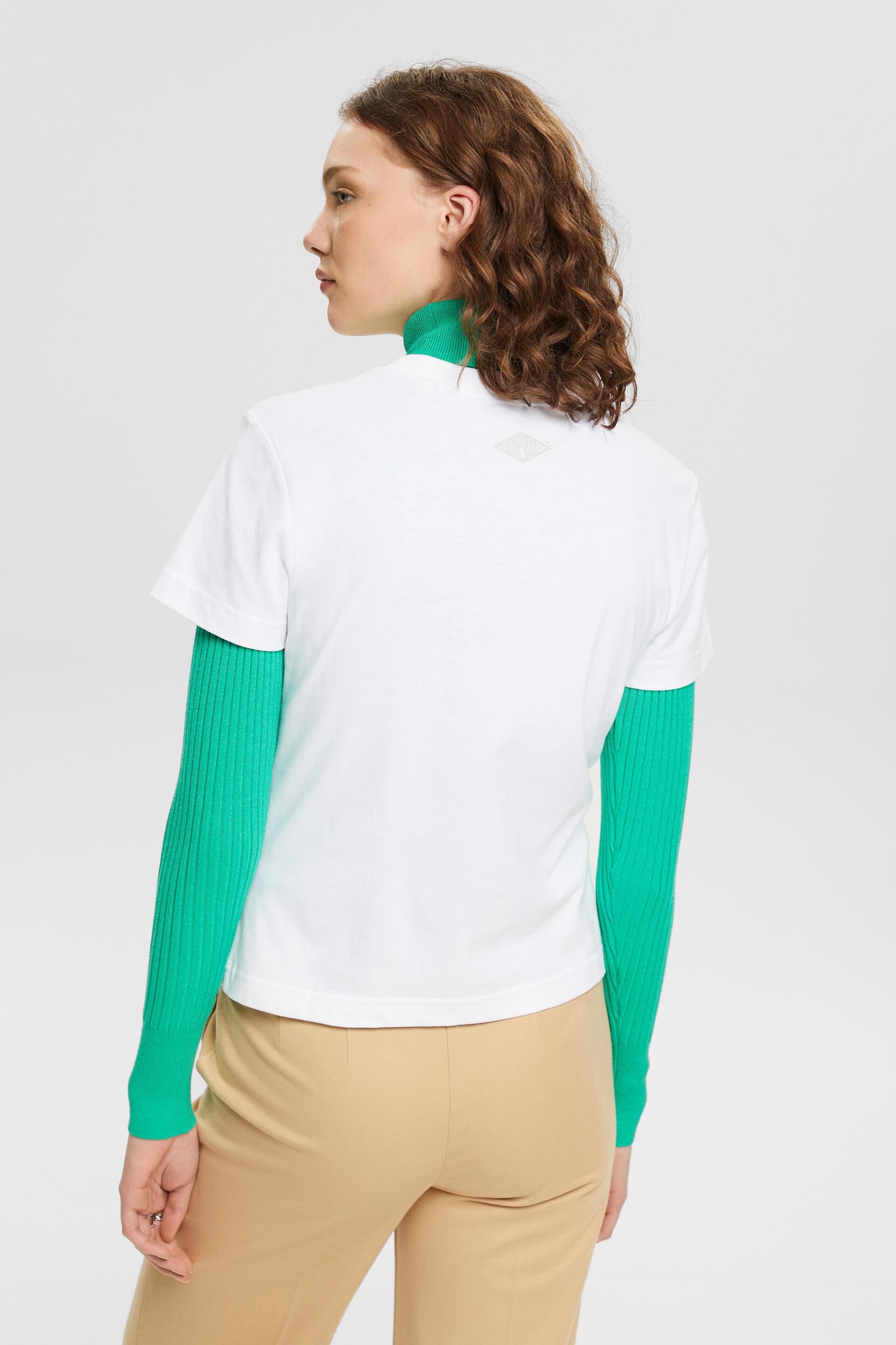 Esprit mit aufgedrucktem Logo Baumwoll-T-Shirt