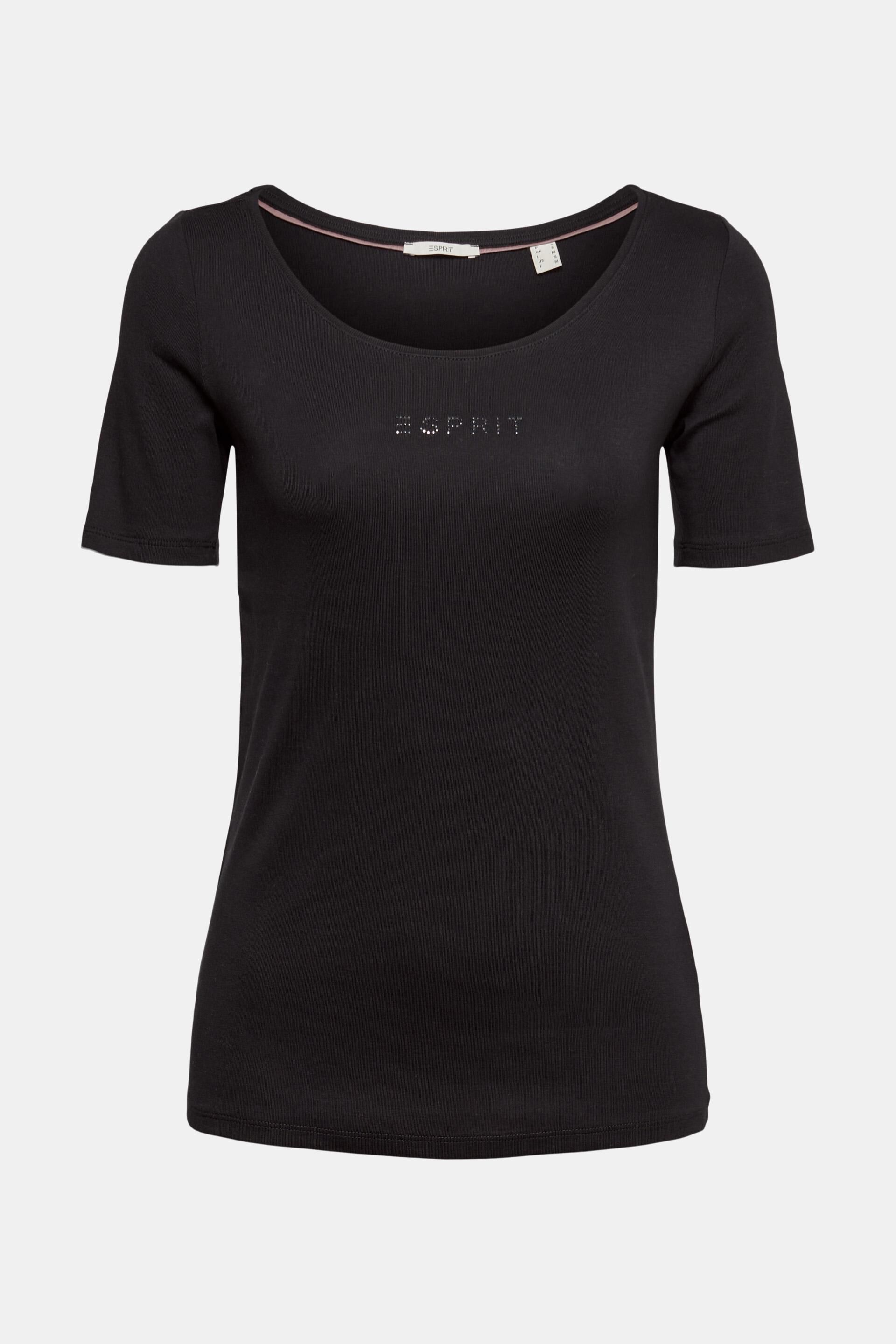 Esprit T-Shirt Strass-Logo mit