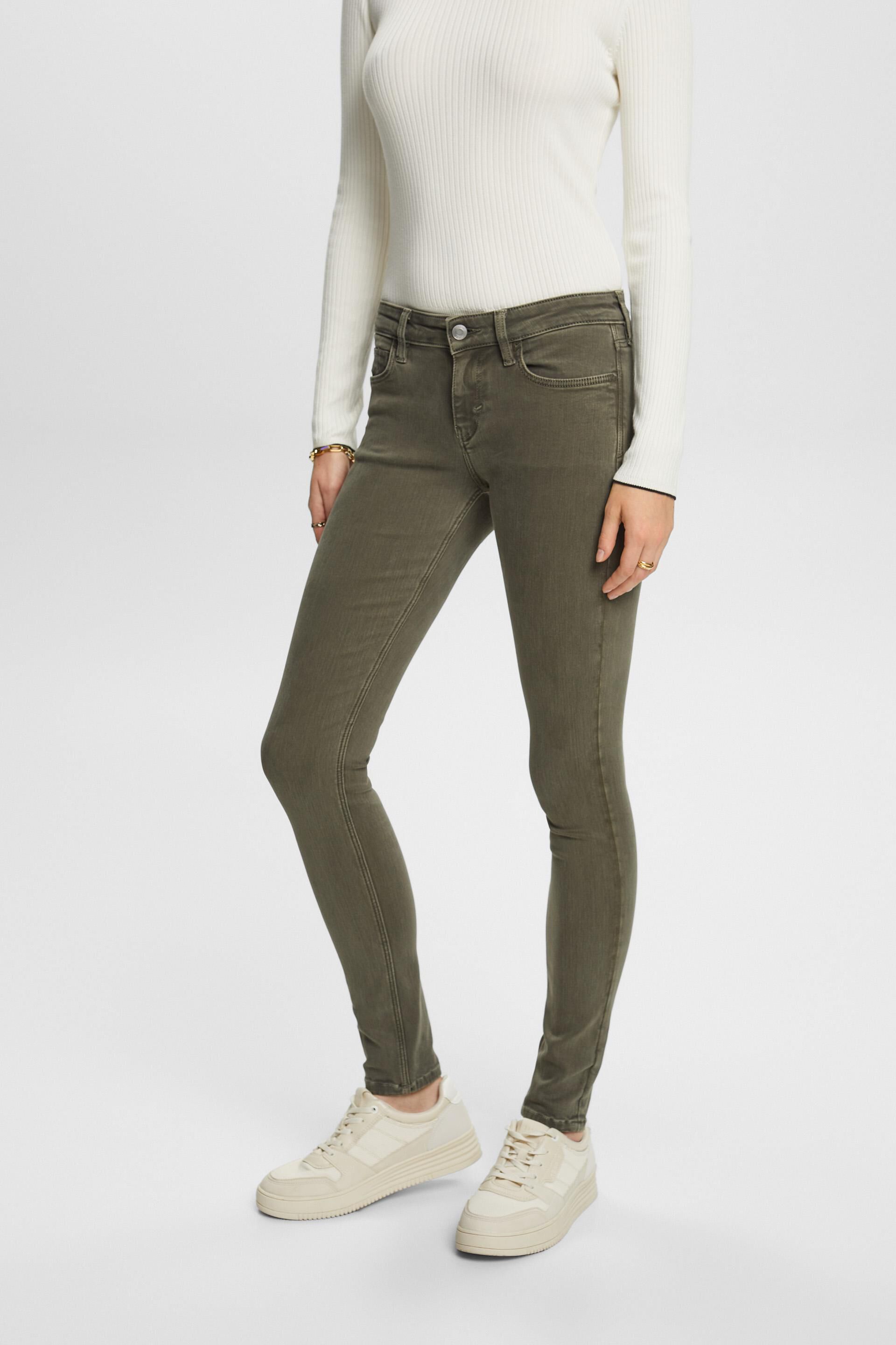 Skinny mid-rise trousers